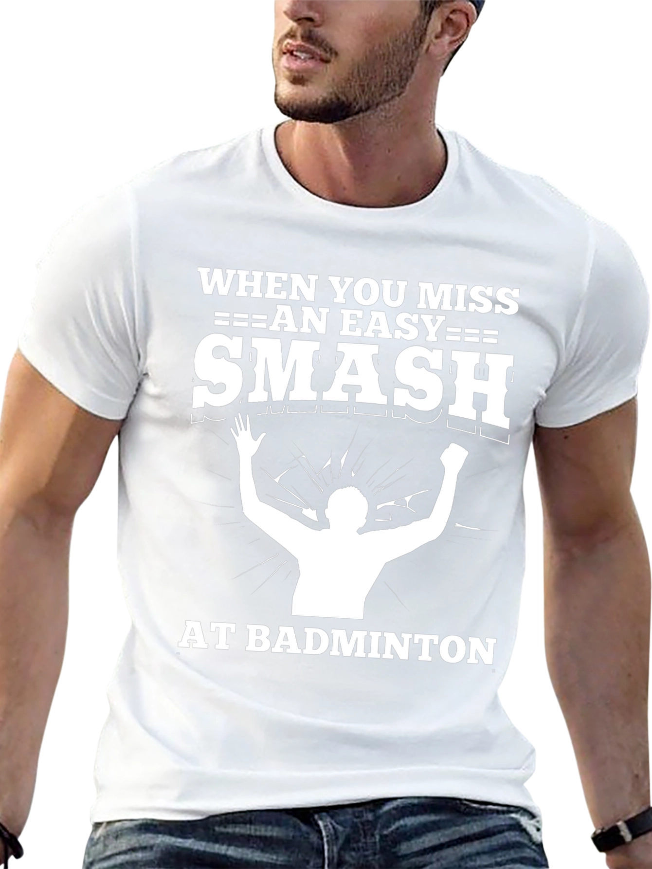 Funny Badminton Smash Miss T-Shirt