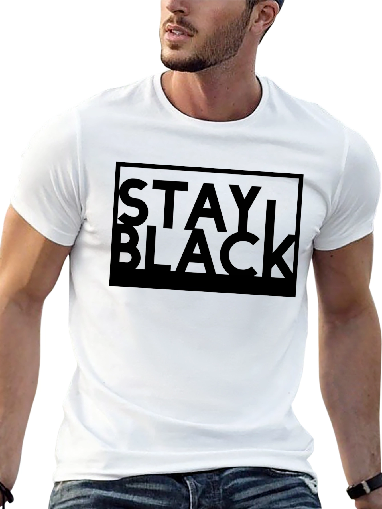 Stay Black T-Shirt - Bold Statement Tee