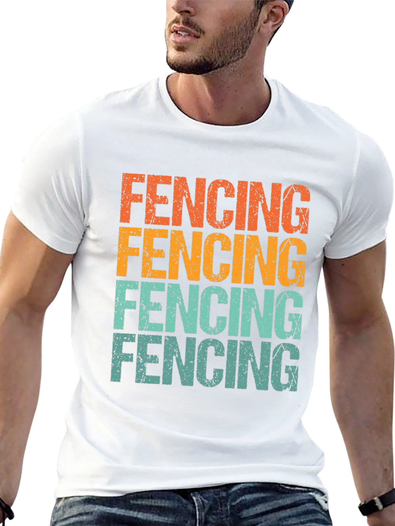 Fencing Retro Graphic Tee