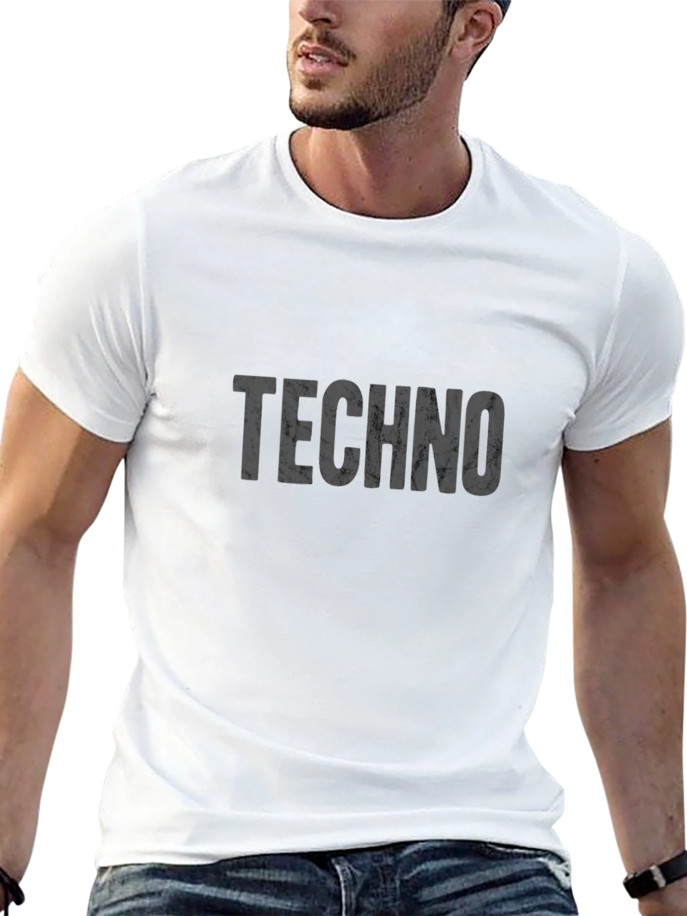Techno T-Shirt - Distressed Graphic Tee