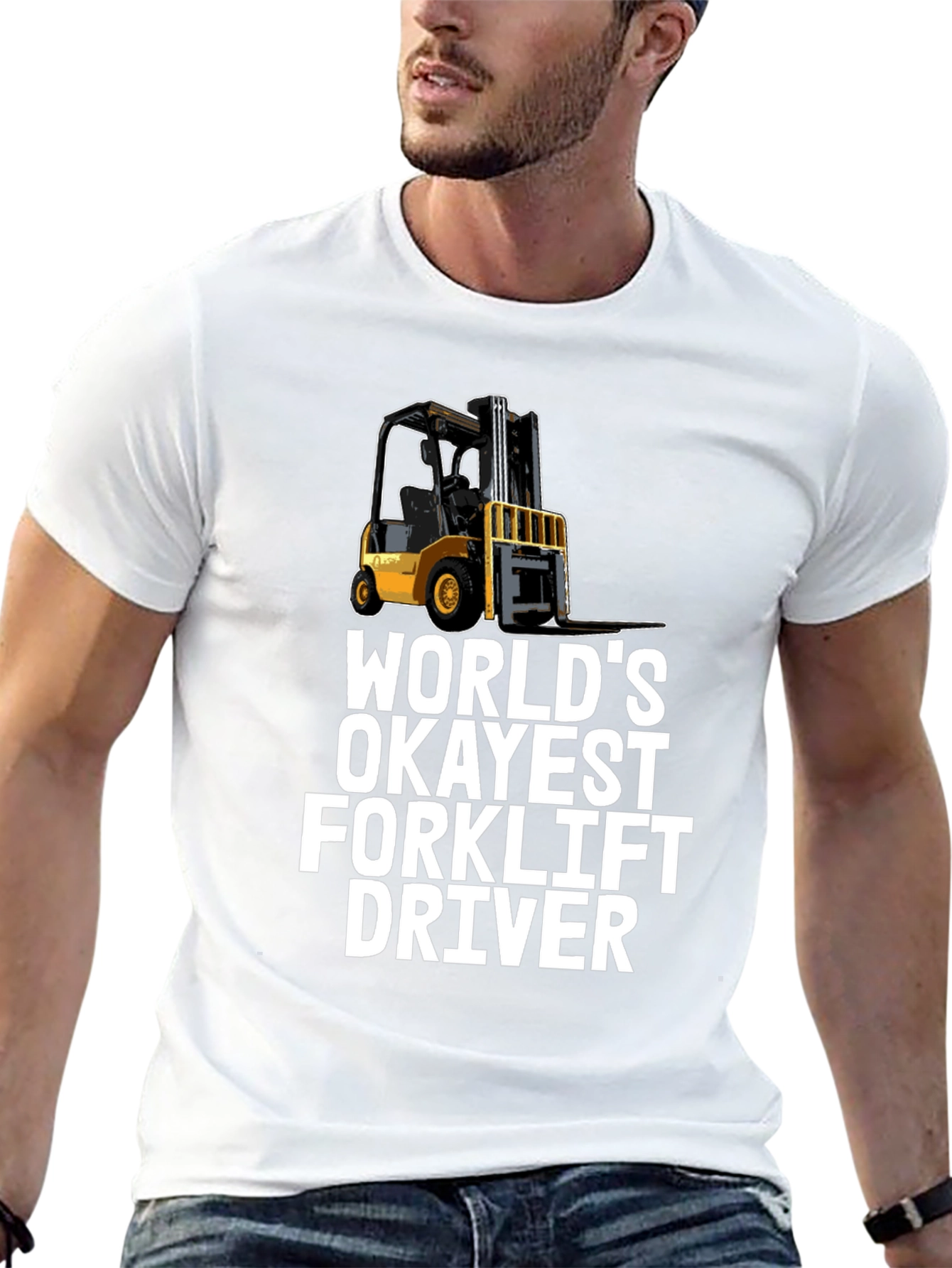 Worlds Okayest Forklift Driver T-Shirt