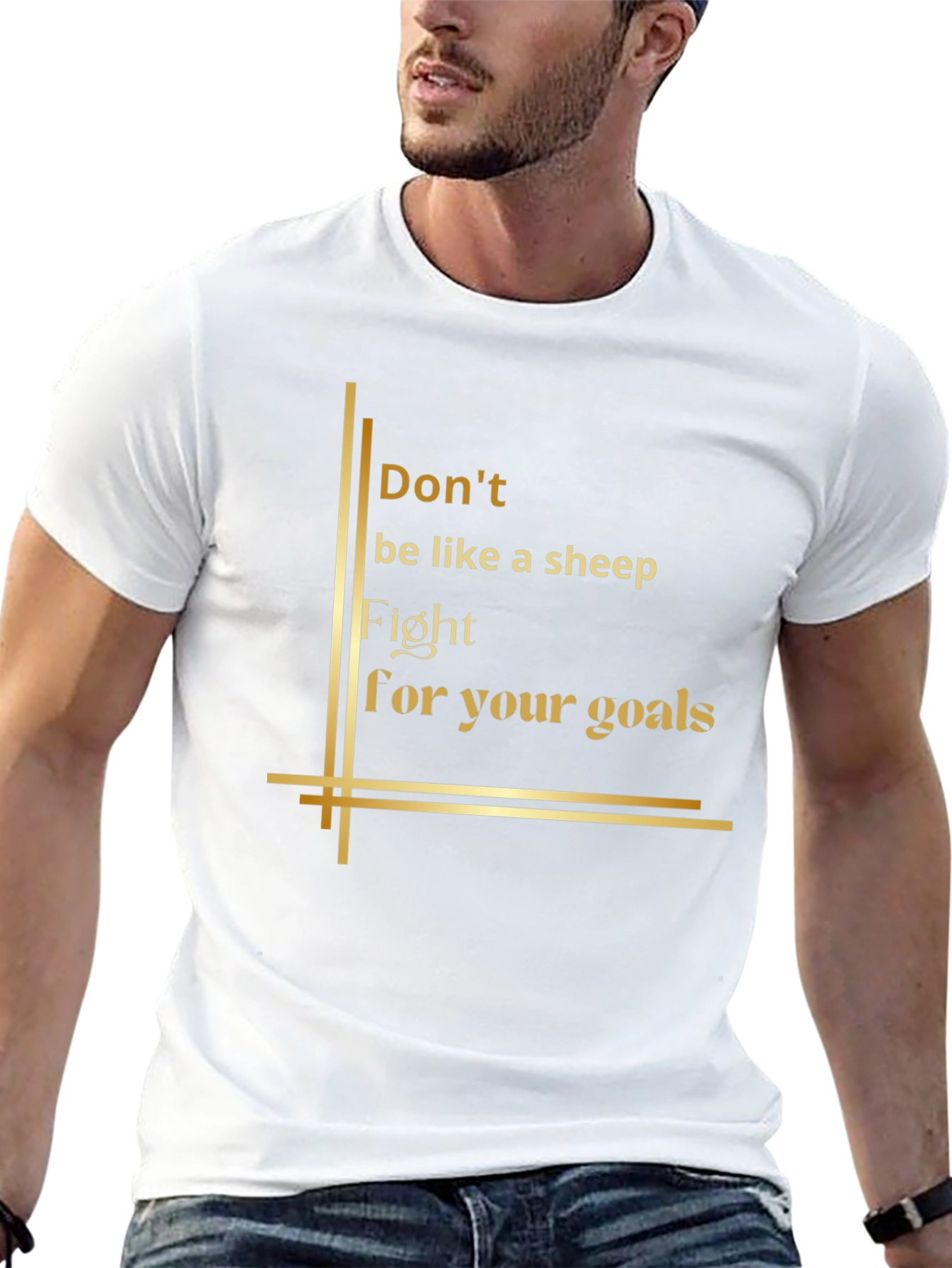 Inspirational Graphic Tee - Fight For Your Goals