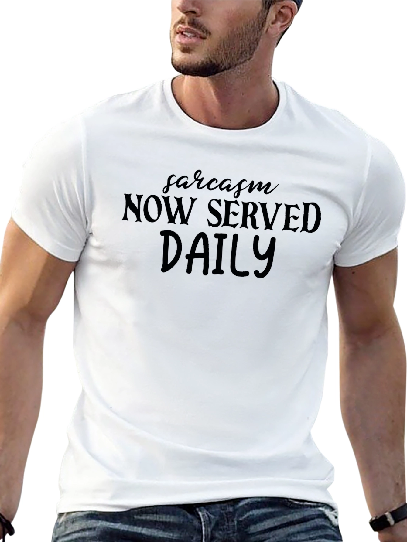 Sarcasm Now Served Daily Black Tee