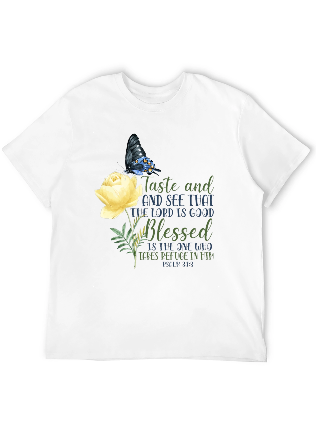 Taste and See T-Shirt - Floral Butterfly Design