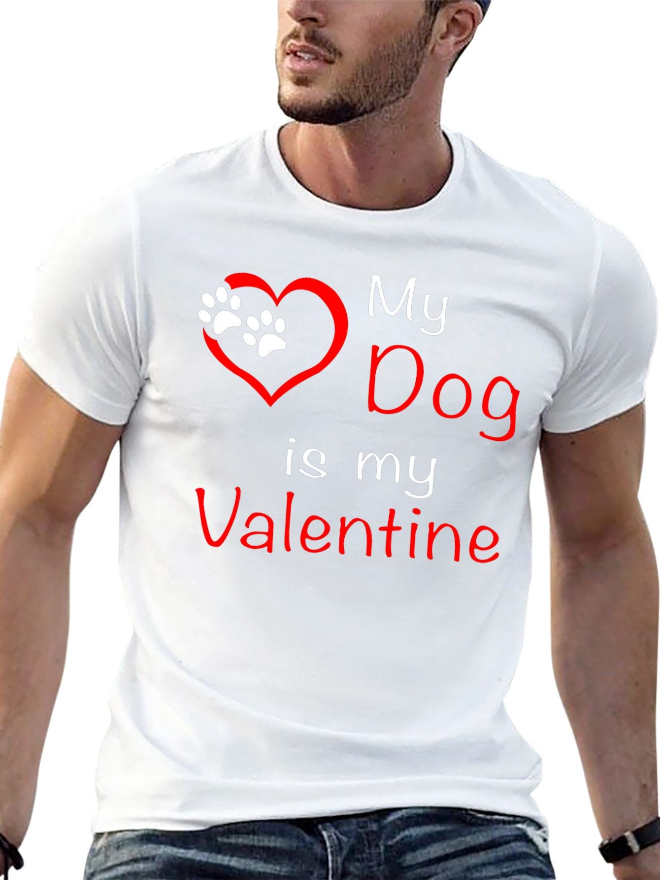My Dog is My Valentine T-Shirt Pet Lover Tee