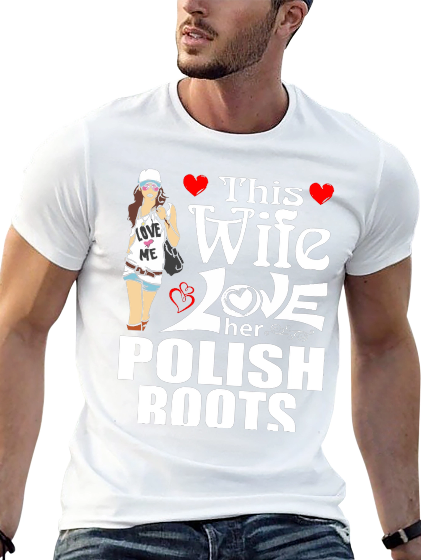 Polish Roots Wife Graphic T-Shirt