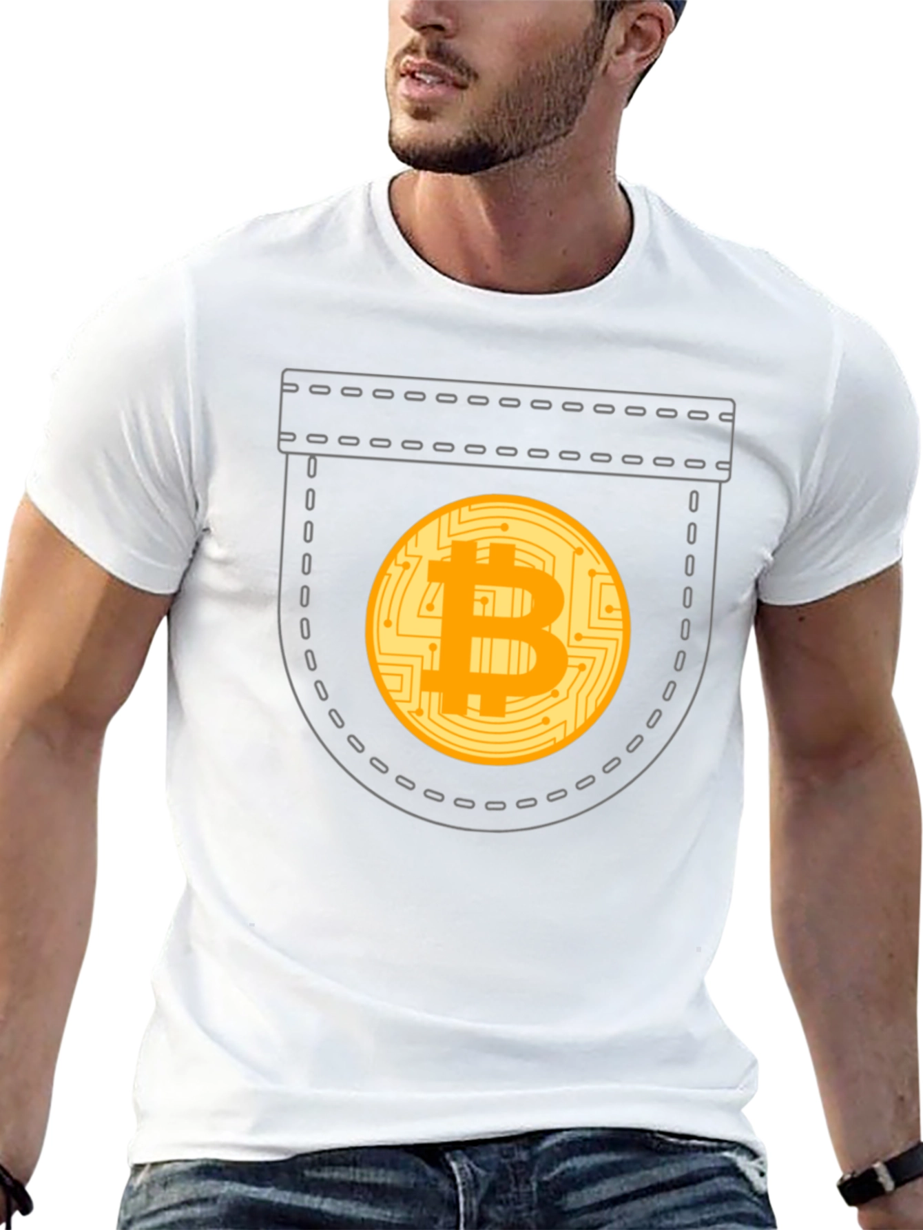 Bitcoin Pocket T-Shirt - Crypto Currency Tee
