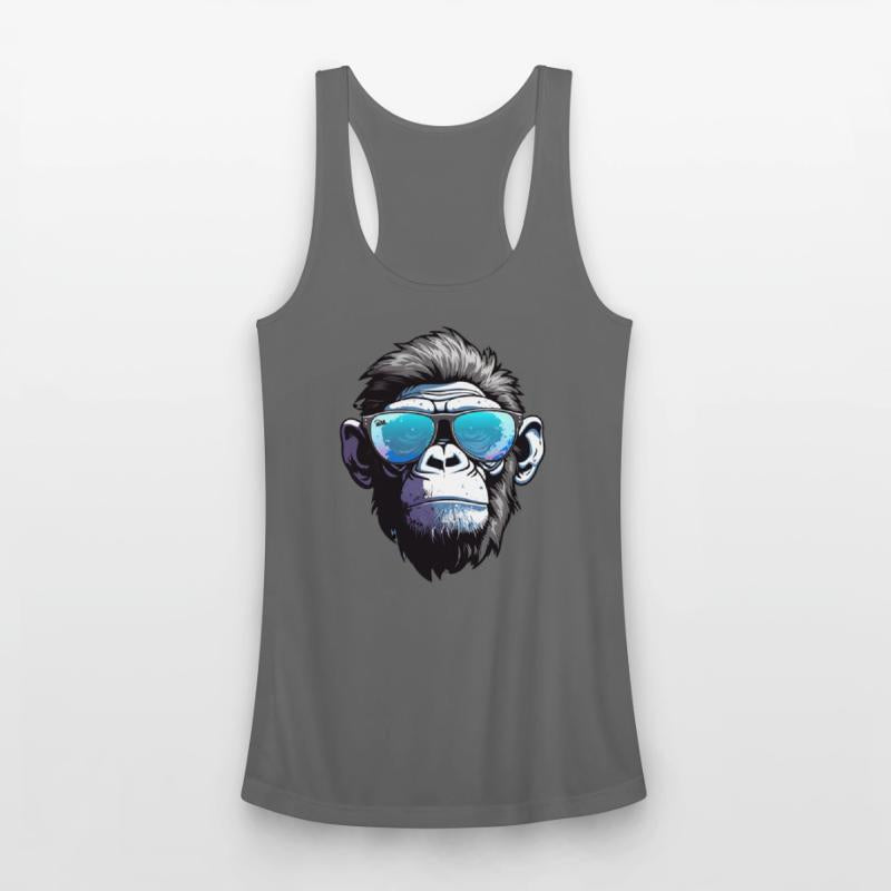 Chic Chimp: Elegance in Blue Shades