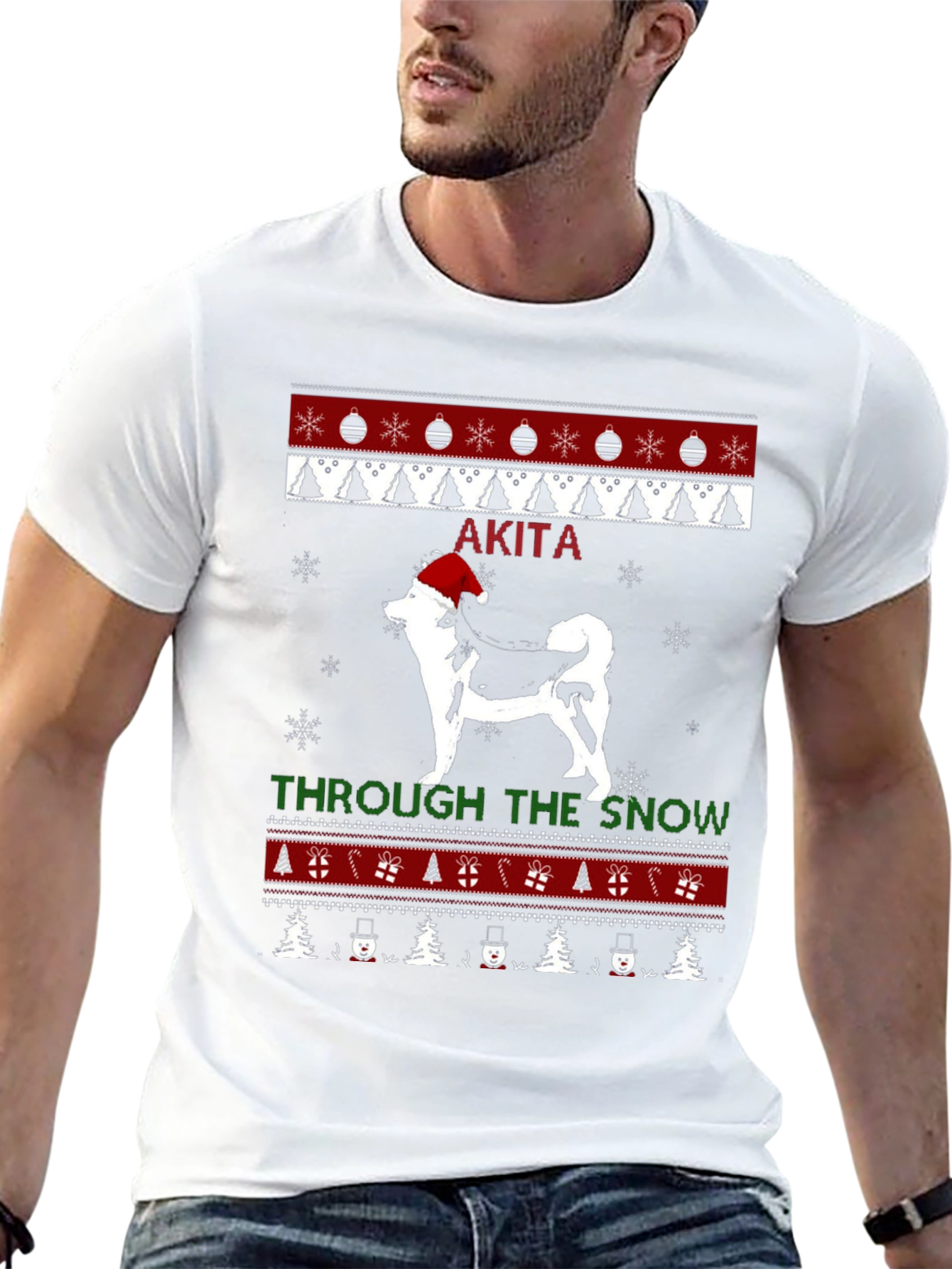 Akita Christmas Sweater T-Shirt