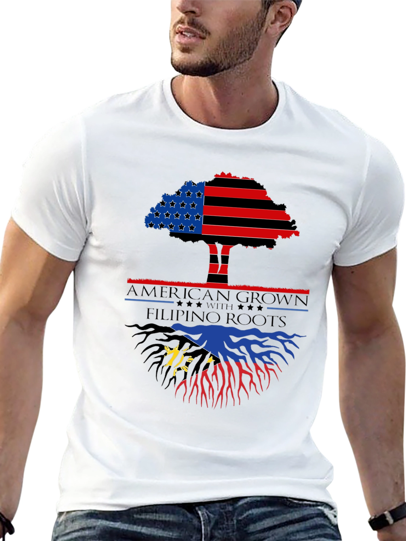 American Grown Filipino Roots T-Shirt