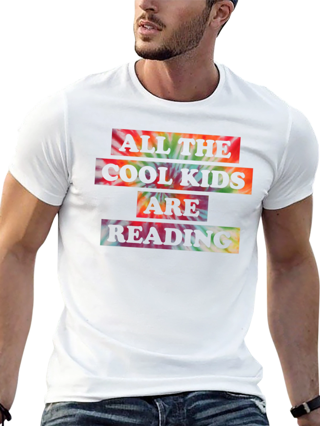 All The Cool Kids Reading Tie-Dye T-Shirt