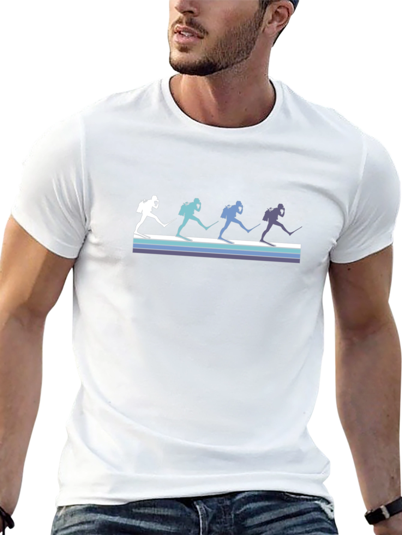 Retro Scuba Diver Graphic Tee - Black