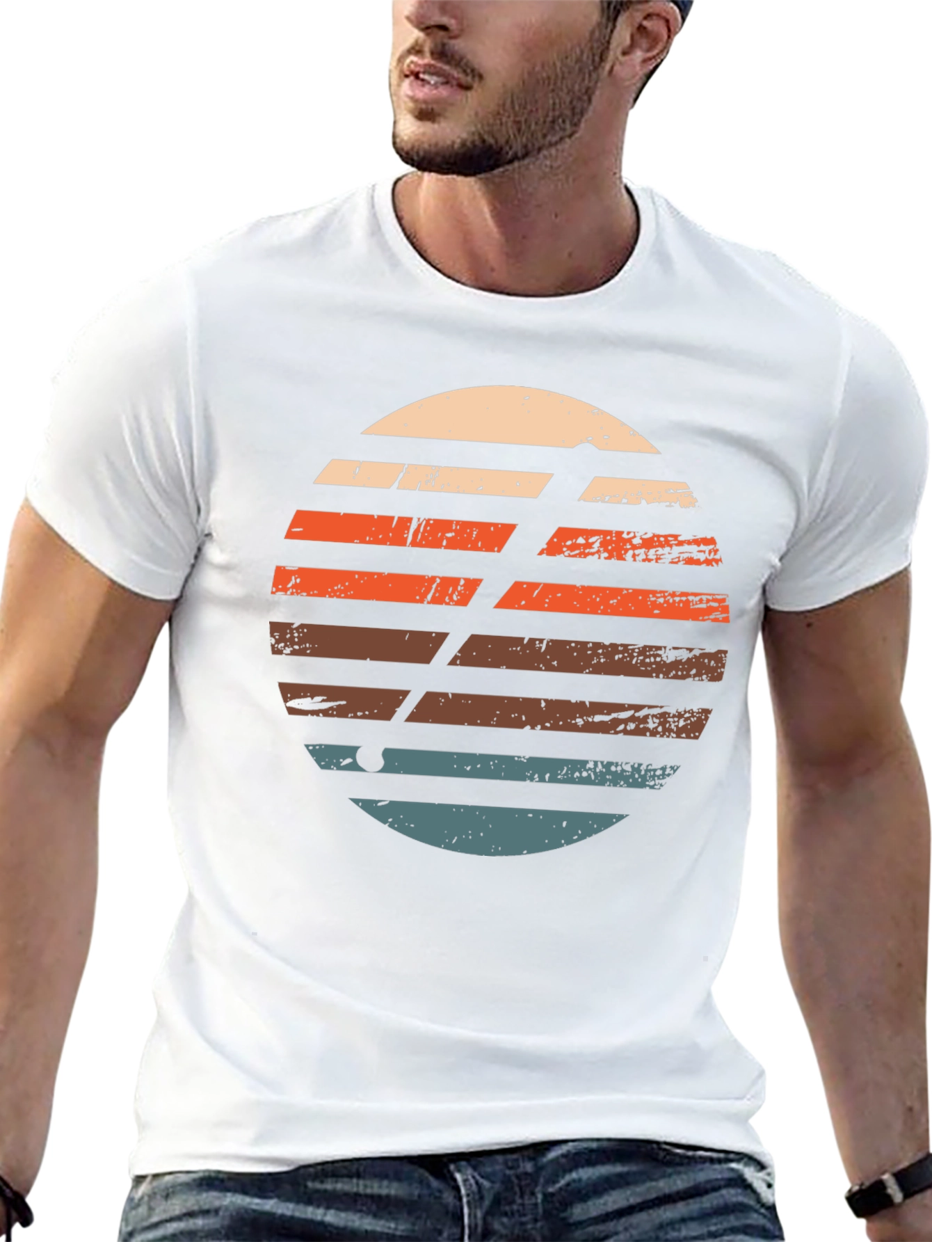 Retro Sunset Golf T-Shirt