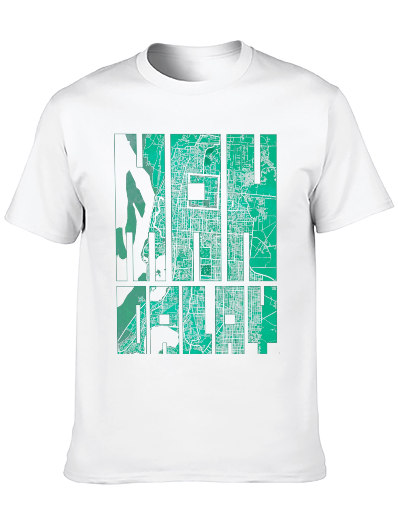New Delhi Map Graphic Tee - India Travel Souvenir