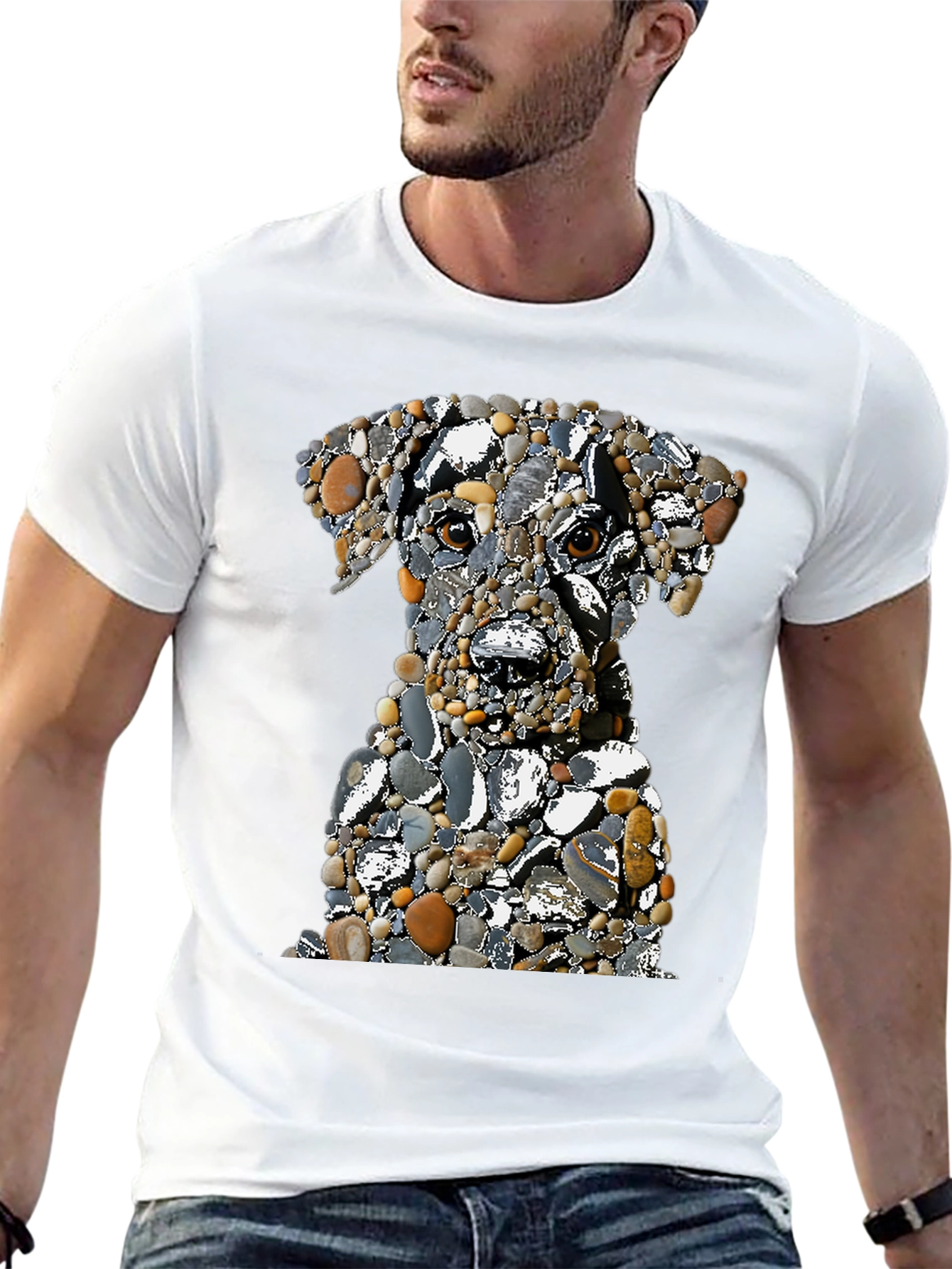 Stone Dog Graphic Tee - Unique Pet Lover Gift