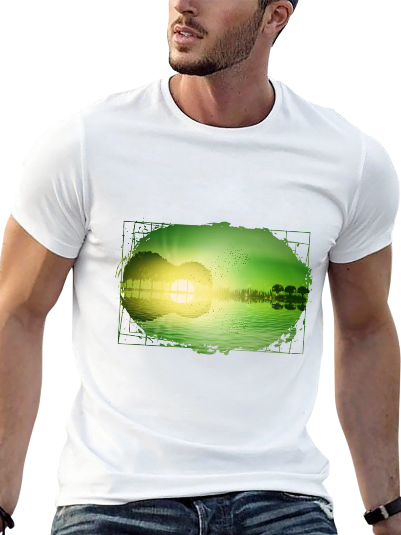 Guitar Sunset T-Shirt - Mens Black Tee