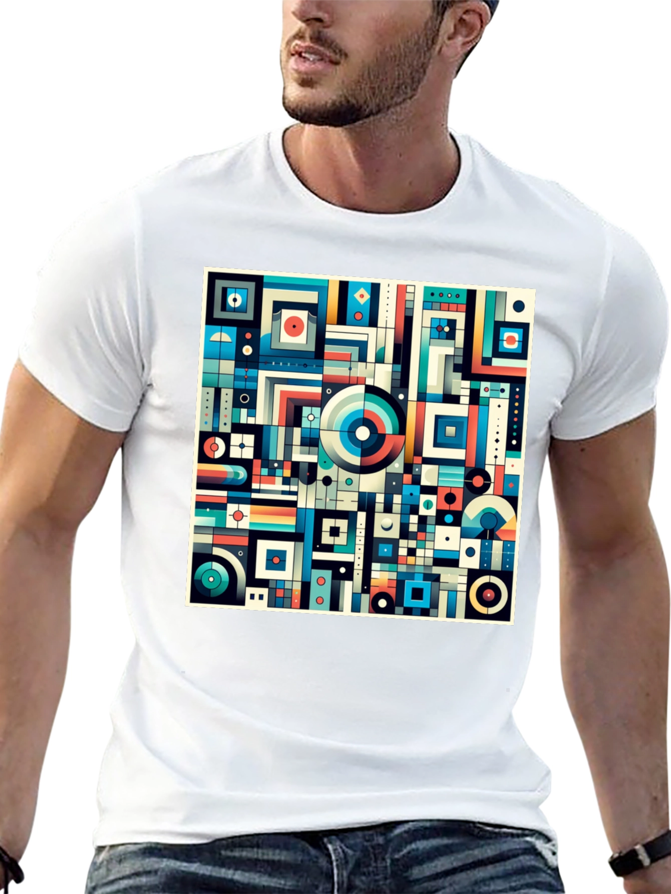 Abstract Geometric Pattern Tee - Modern Art T-Shirt