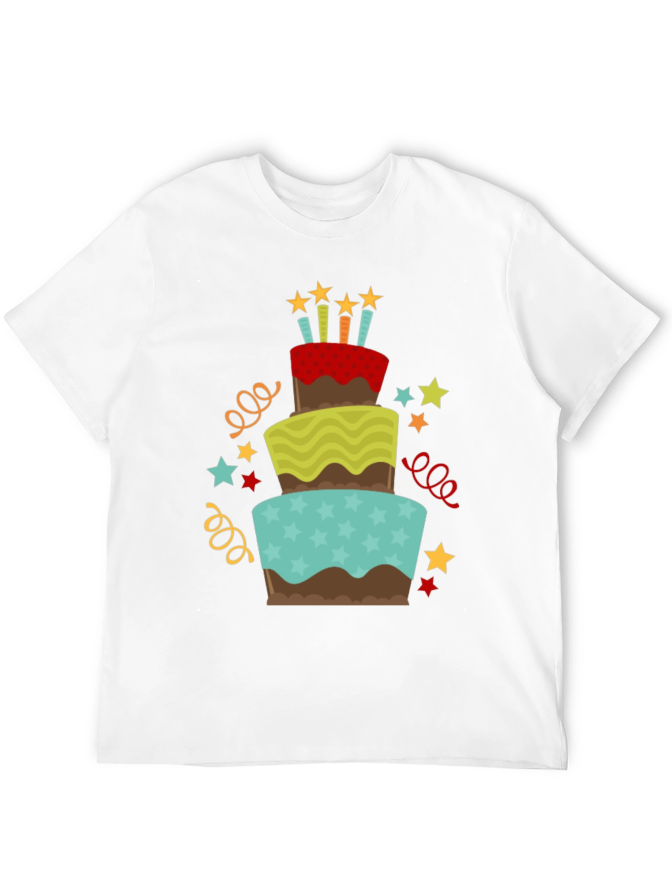 Birthday Cake Graphic Tee - Celebration Shirt