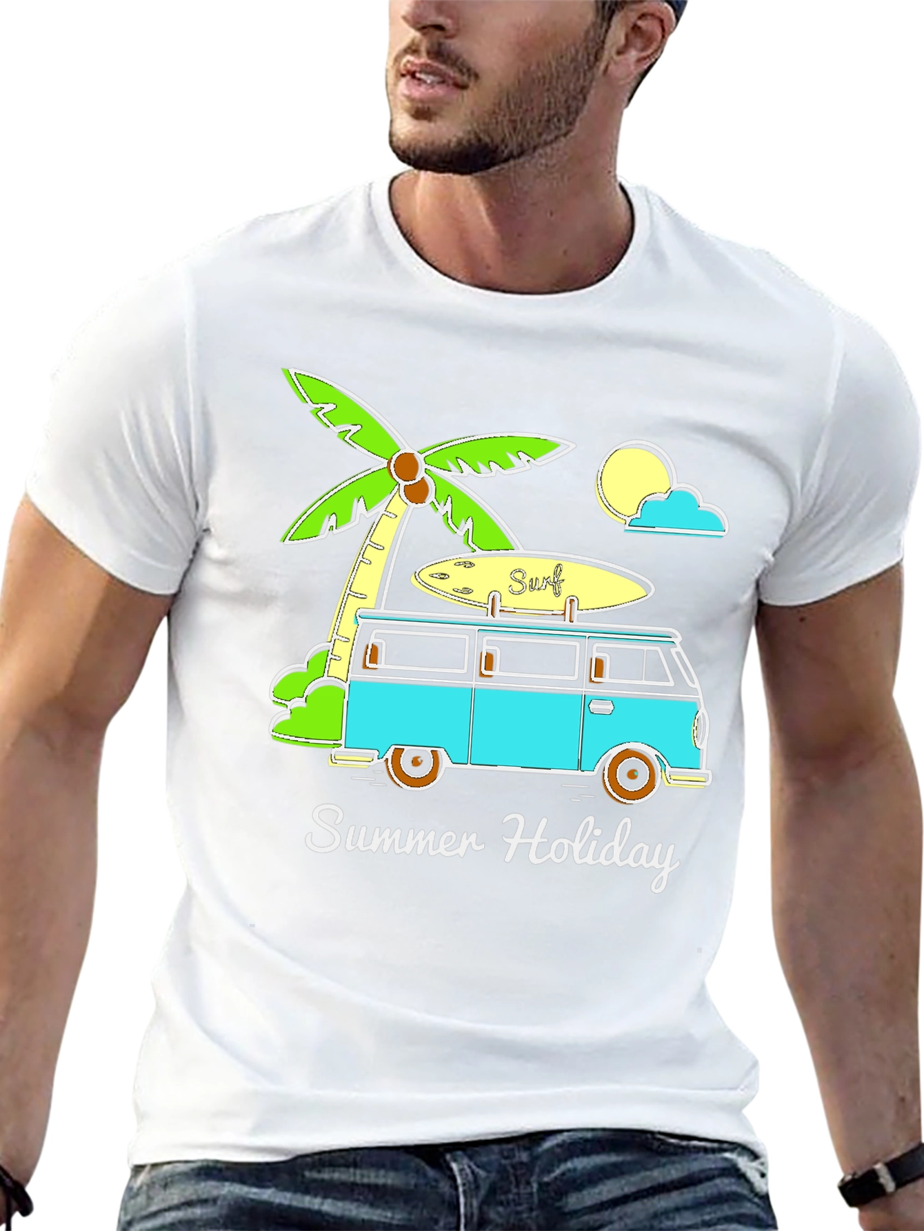 Summer Holiday Surf Van Graphic Tee