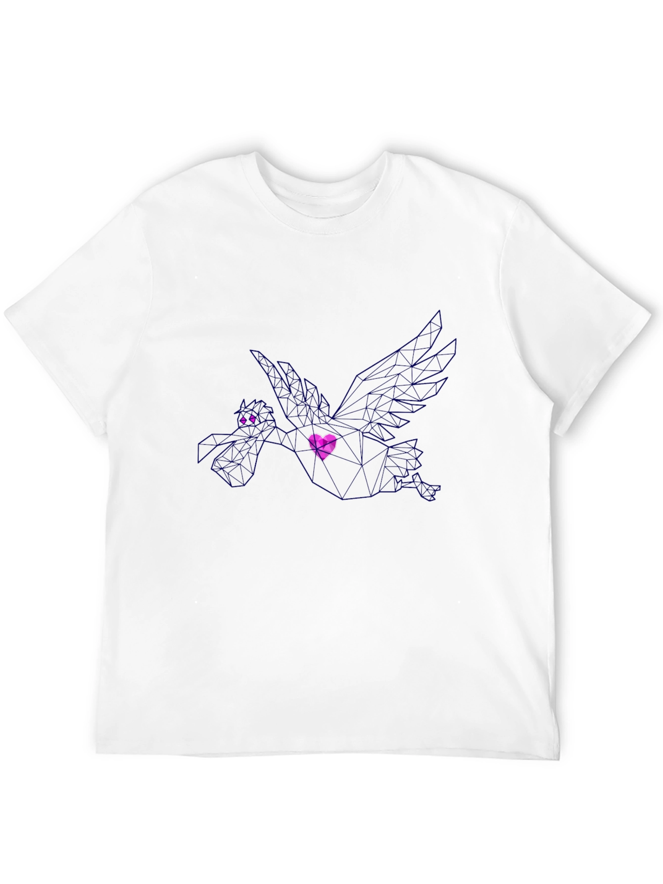 Geometric Stork Heart Graphic Tee