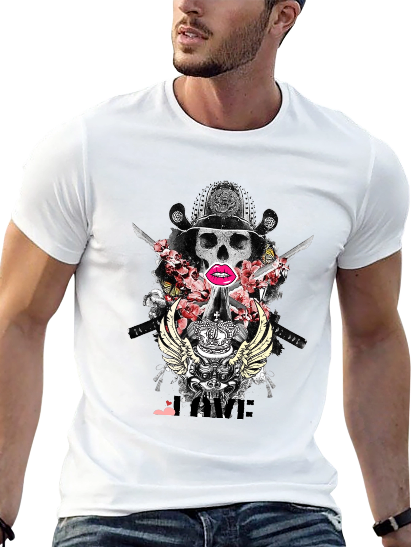 Skull Samurai T-Shirt - Edgy Graphic Tee