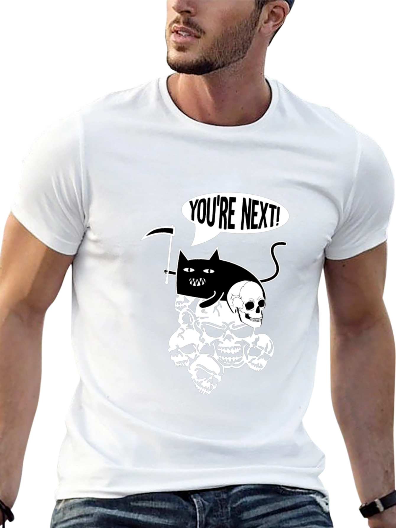 Grim Reaper Cat T-Shirt - Youre Next!