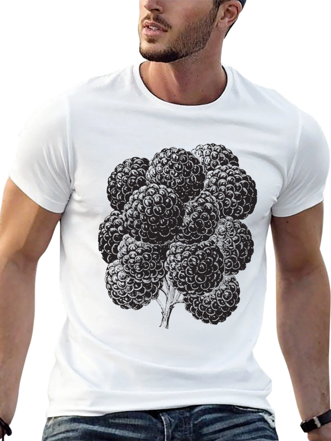 Unique Pattern Black T-Shirt