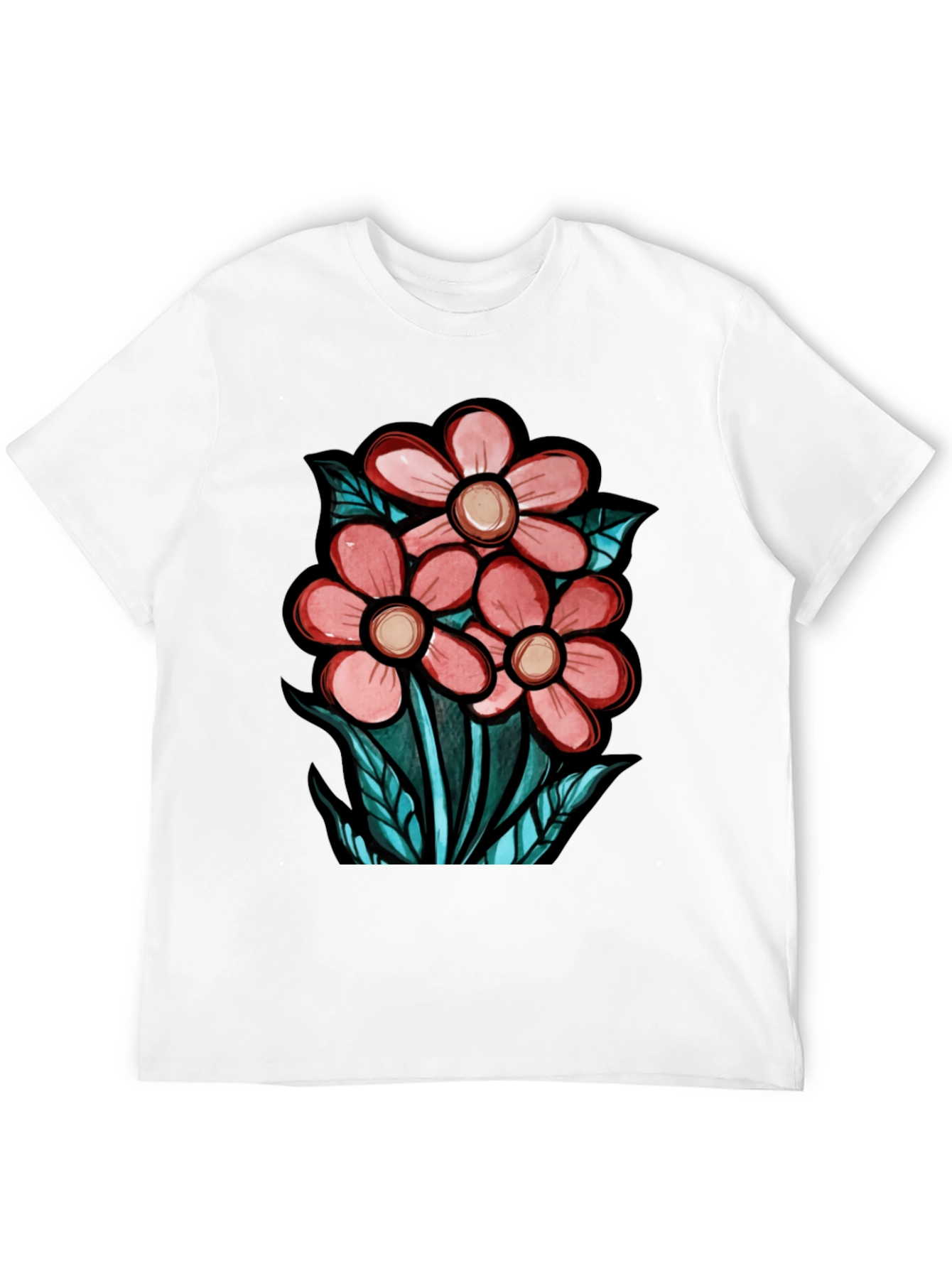 Floral Graphic T-Shirt - Unique Design