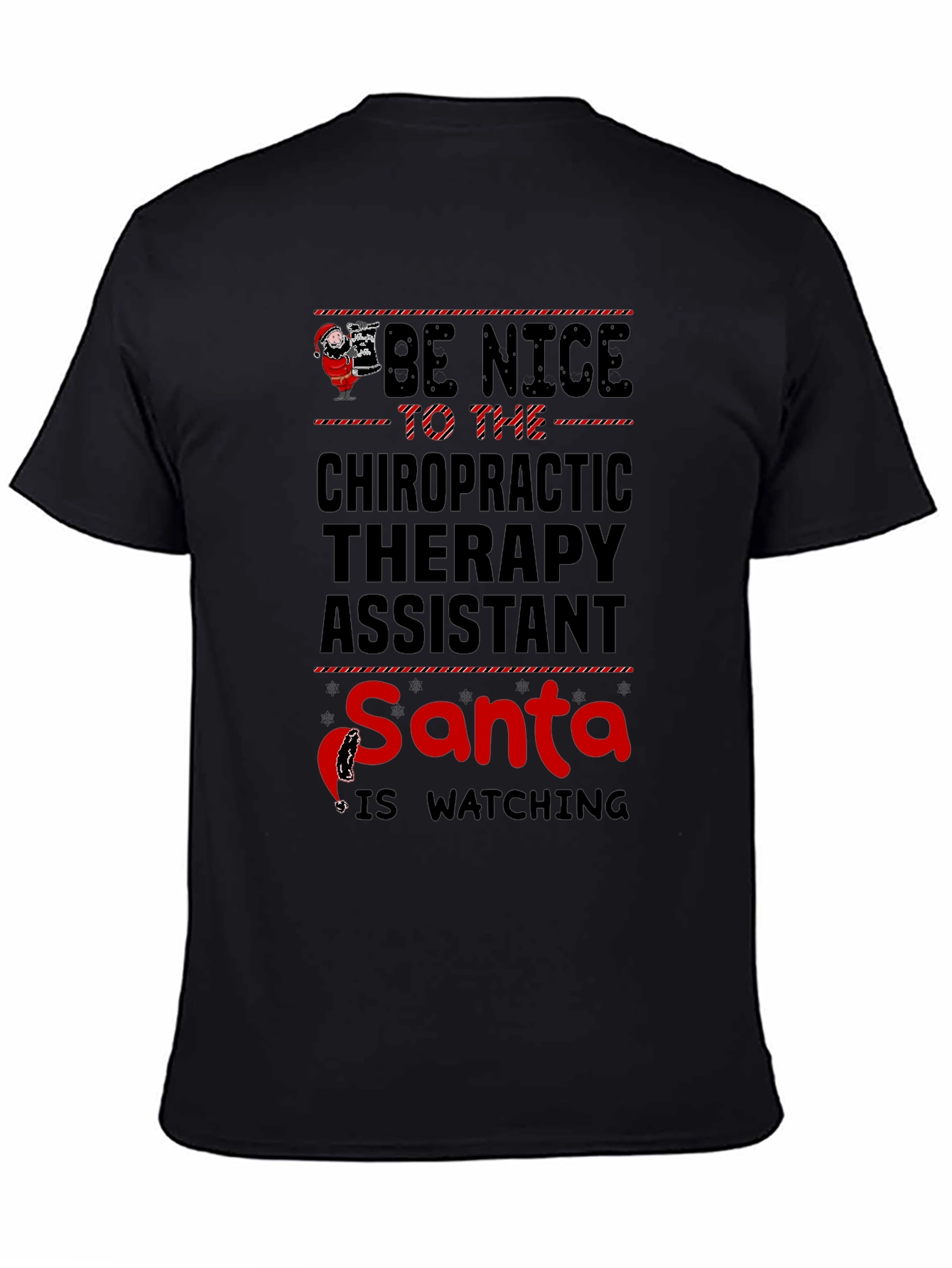Chiropractic Therapy Assistant Santa T-Shirt