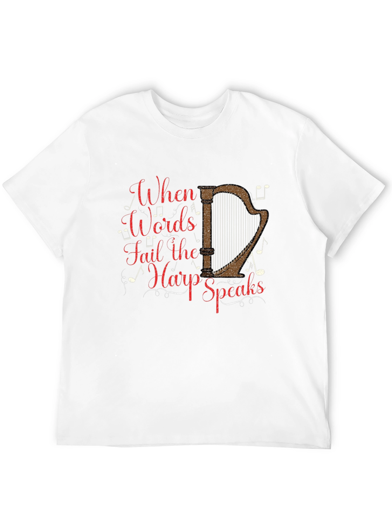 Harp Speaks Graphic T-Shirt - Music Lover Tee