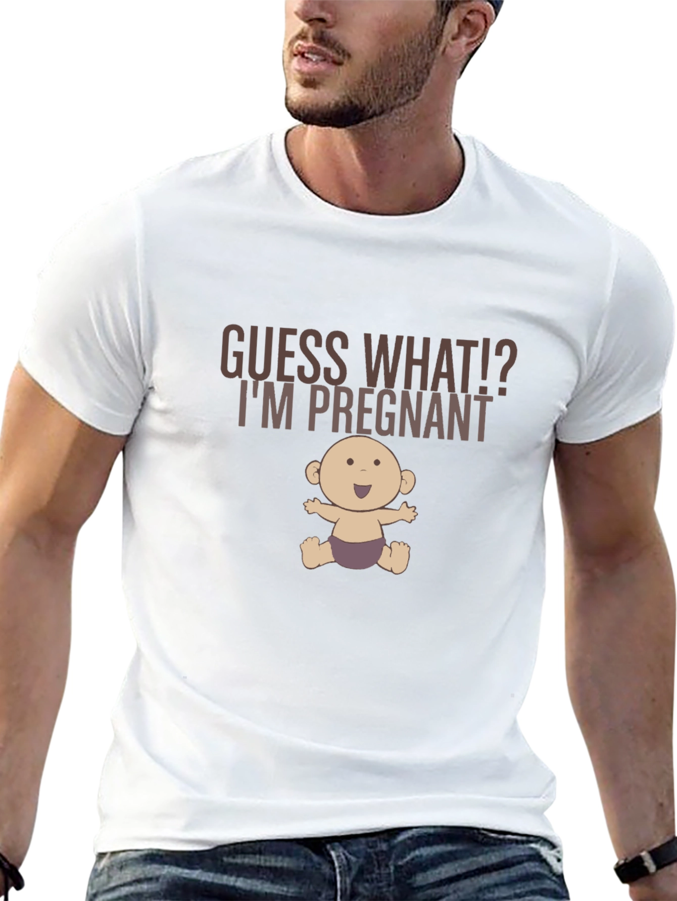 Guess What Im Pregnant Funny Graphic Tee