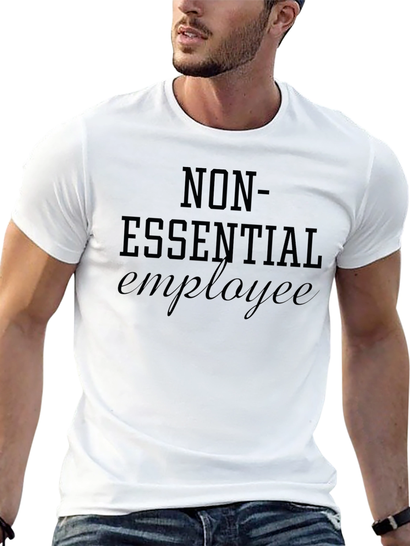 Non-Essential Employee T-Shirt - Black
