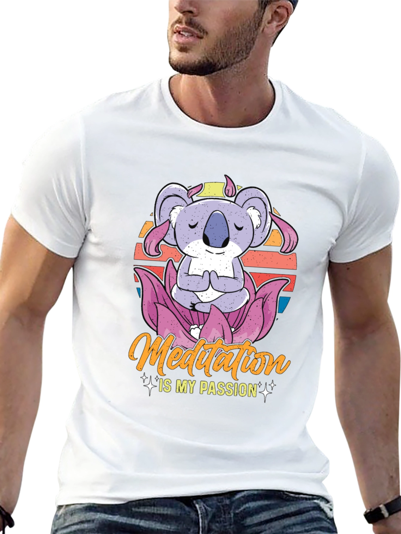 Meditating Koala T-Shirt - Passion for Zen