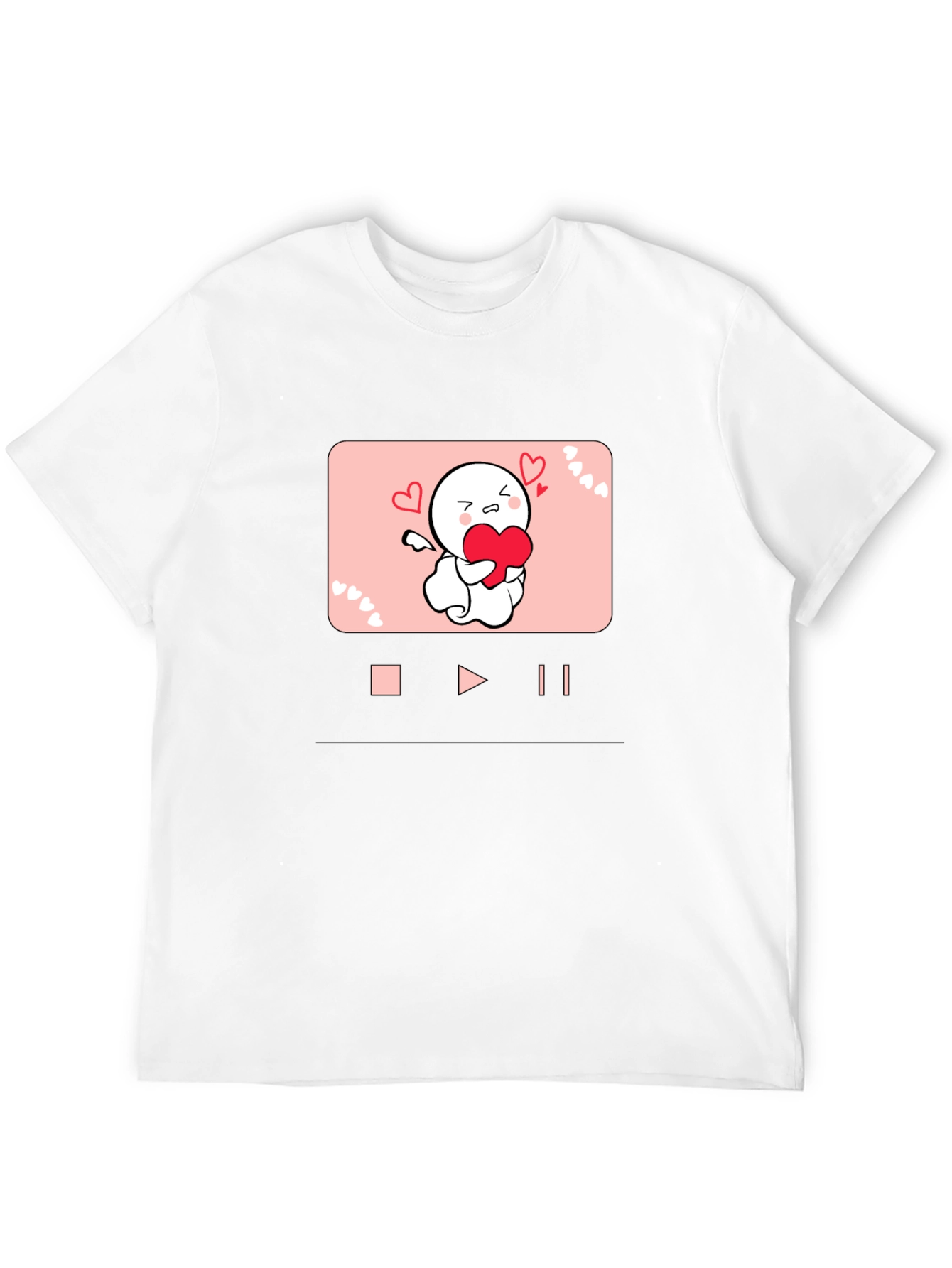 Heart Angel Graphic Black T-Shirt