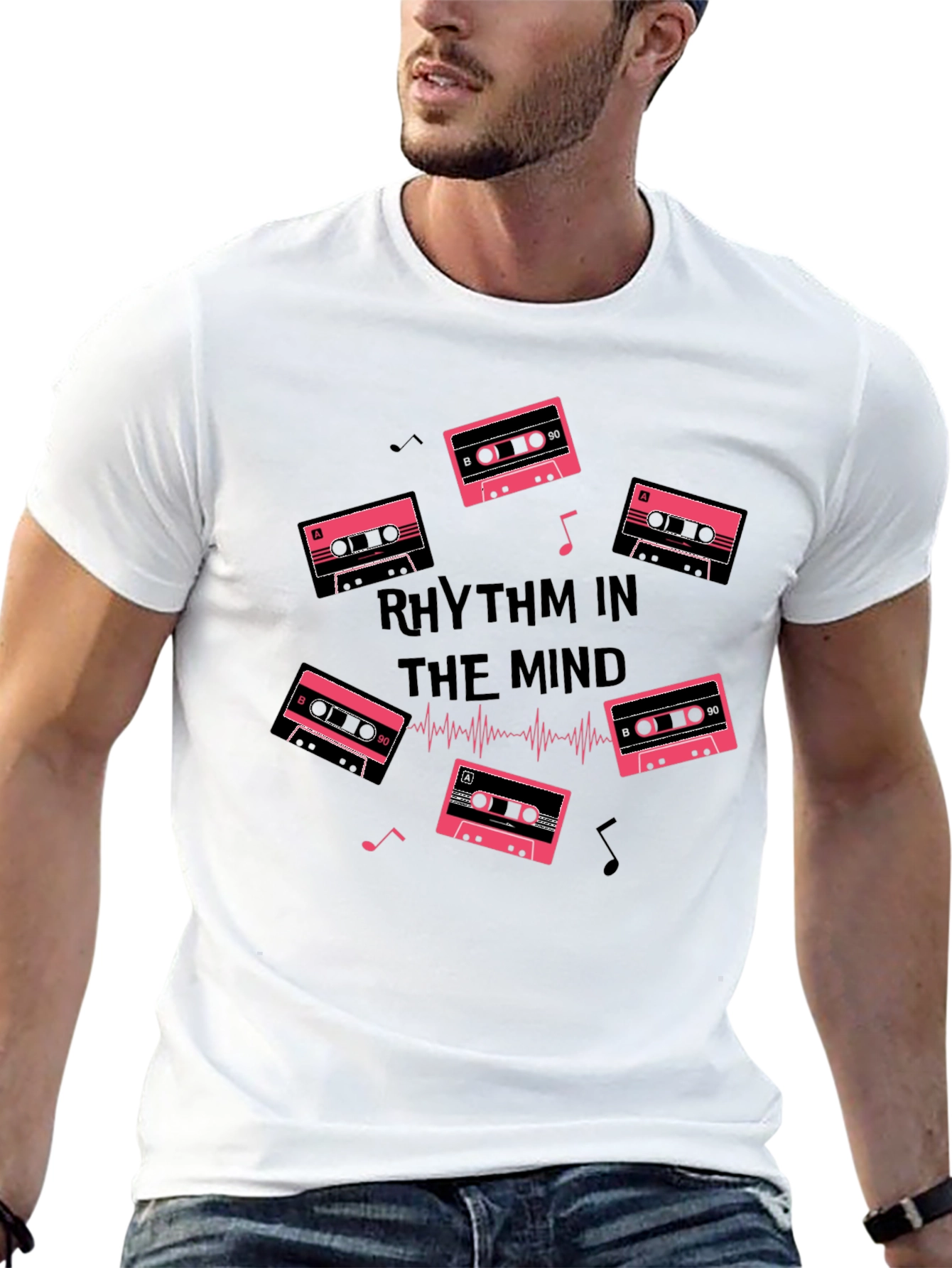 Rhythm in the Mind Black Graphic Tee