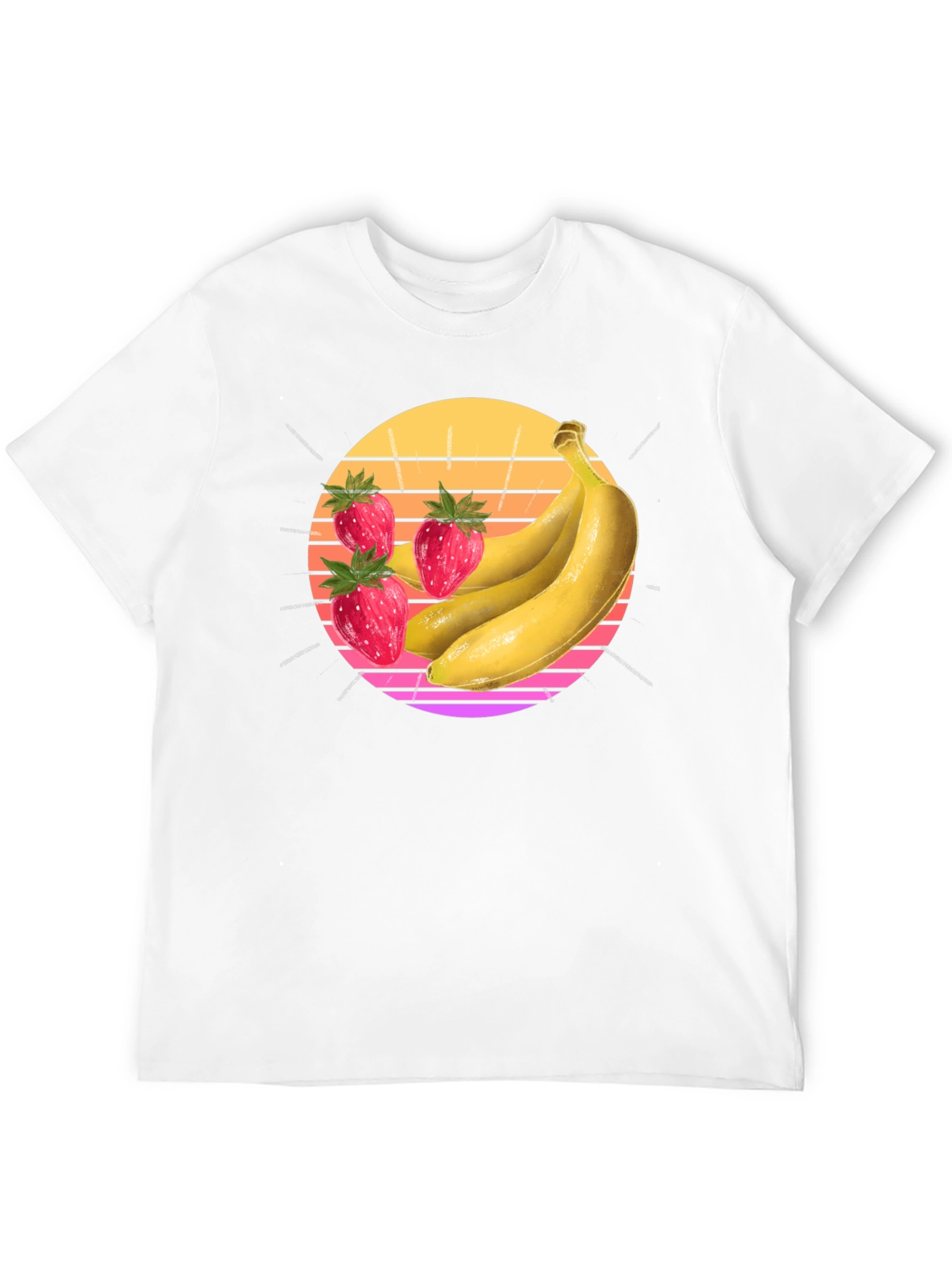 Strawberry Banana Sunset Graphic Tee