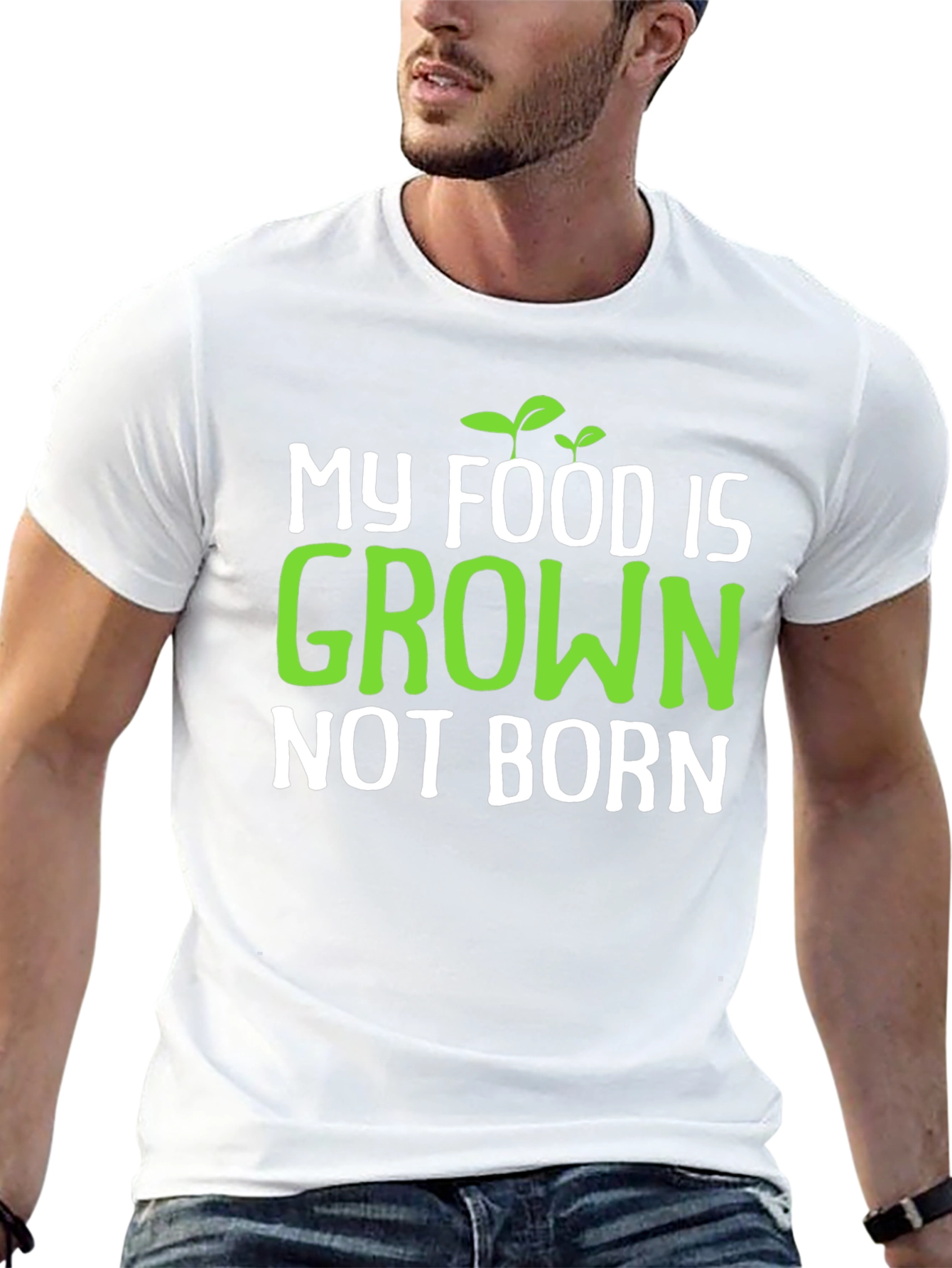 Vegan T-Shirt: My Food is Grown Not Born