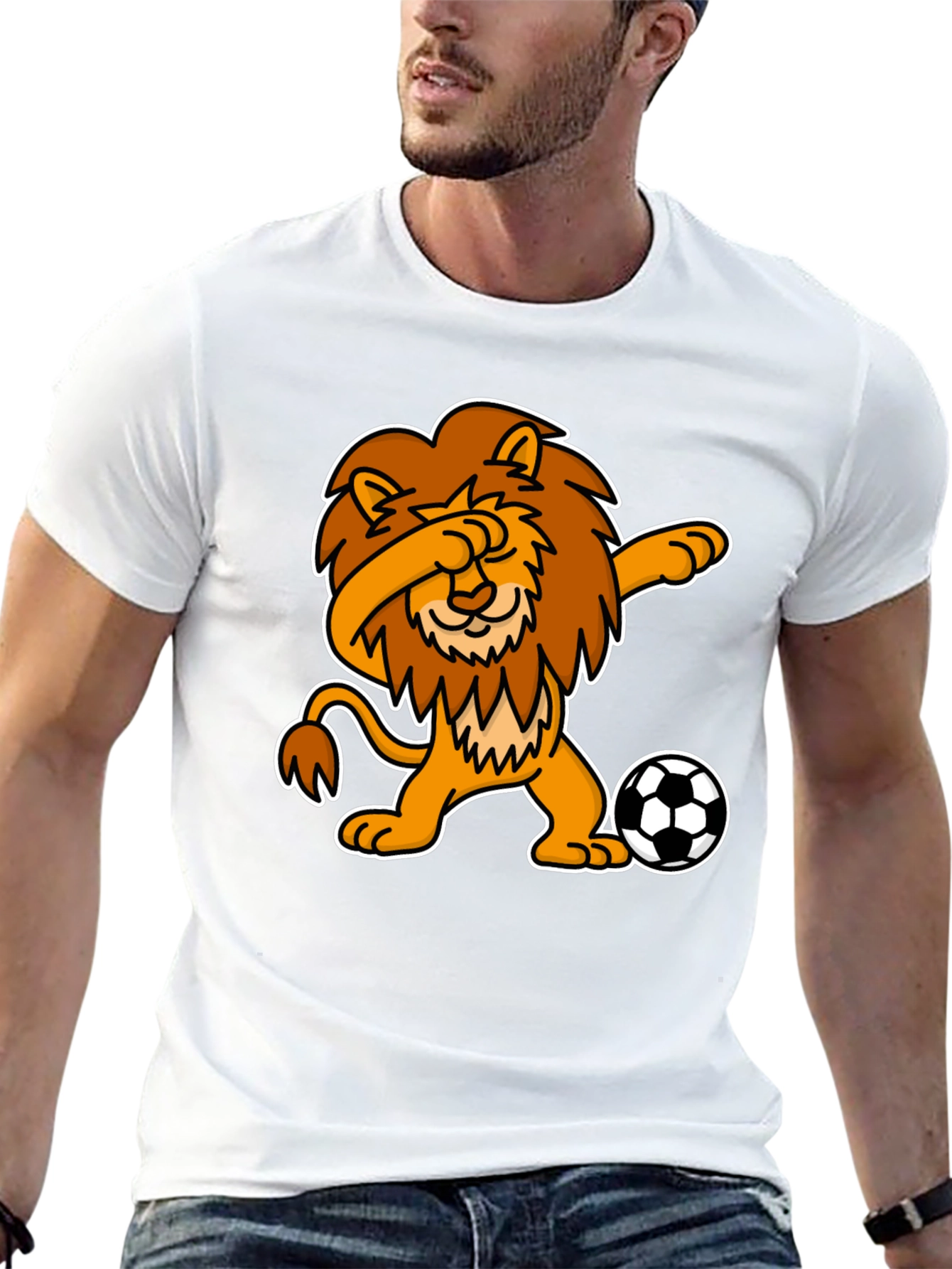 Dabbing Lion Soccer T-Shirt