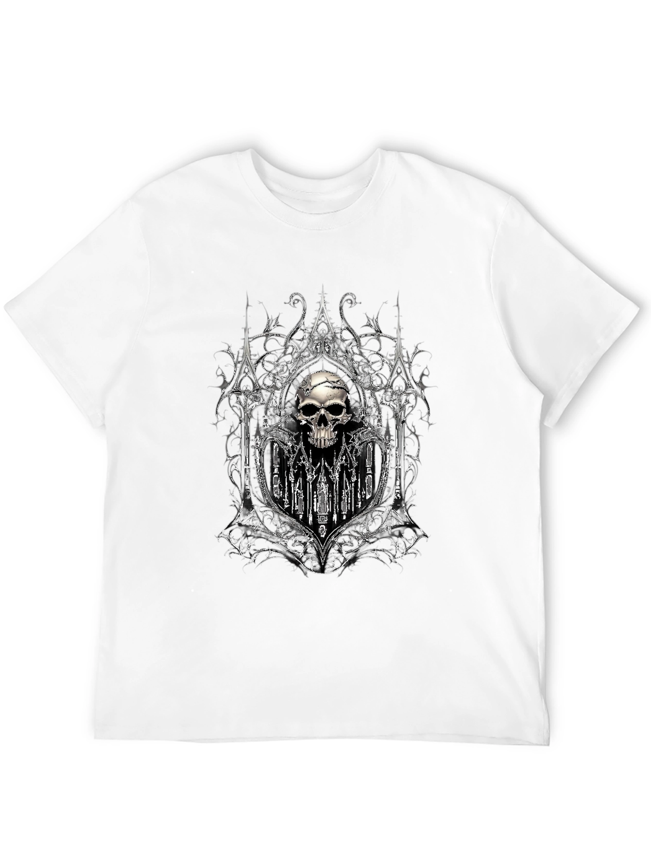 Gothic Skull Graphic Tee - Dark Style Shirt