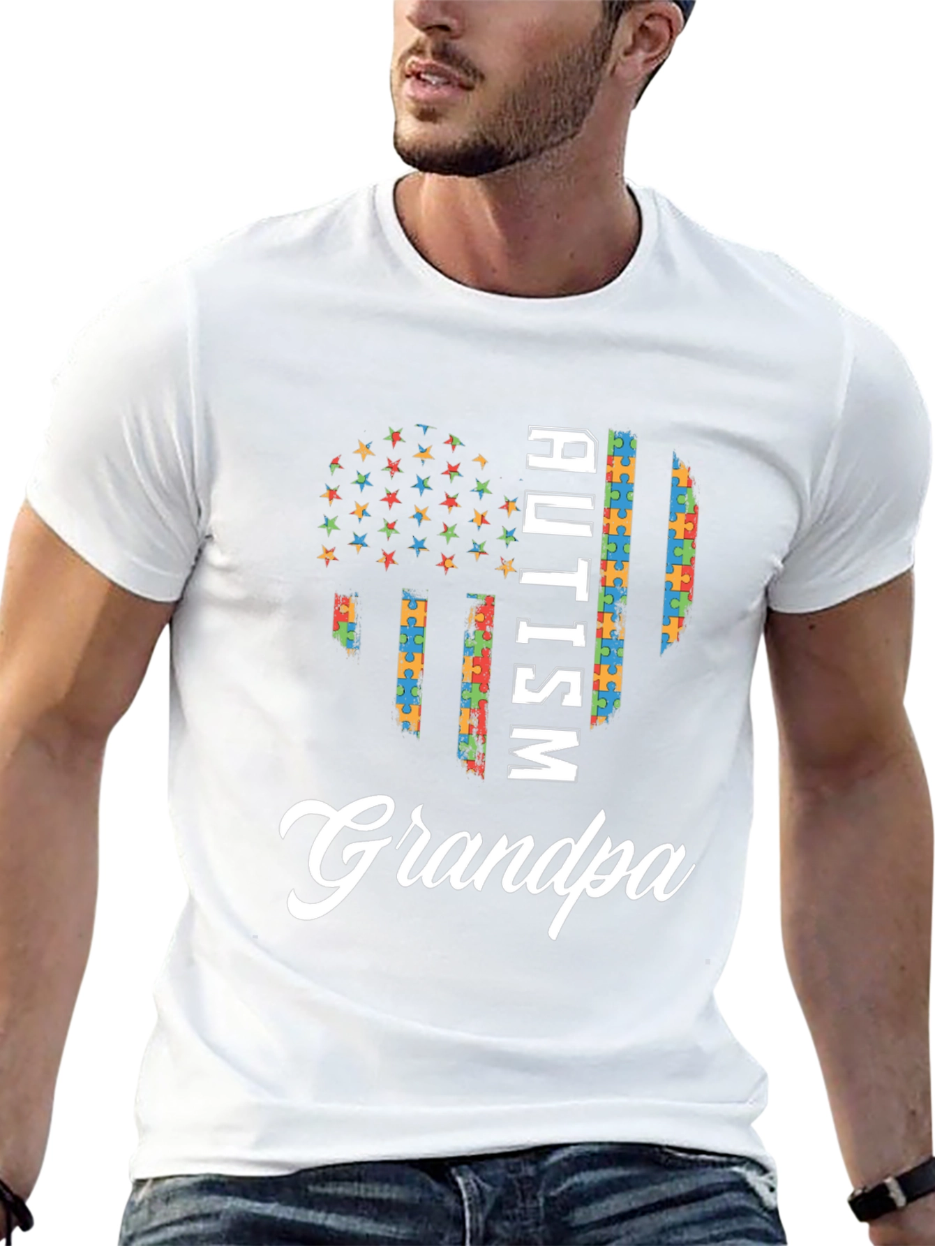Autism Awareness Grandpa T-Shirt