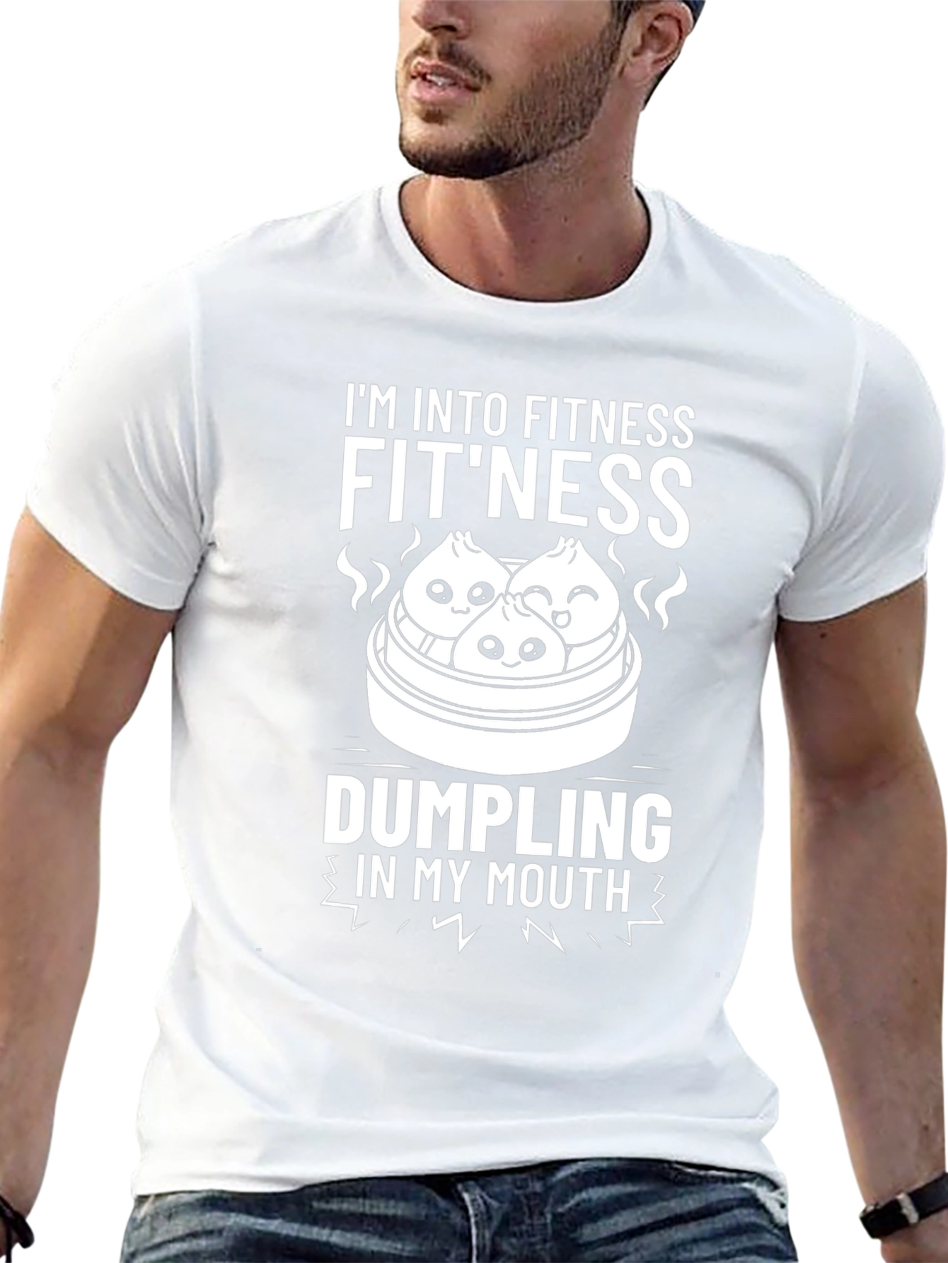 Fitness Dumpling T-Shirt Funny Foodie Workout Tee