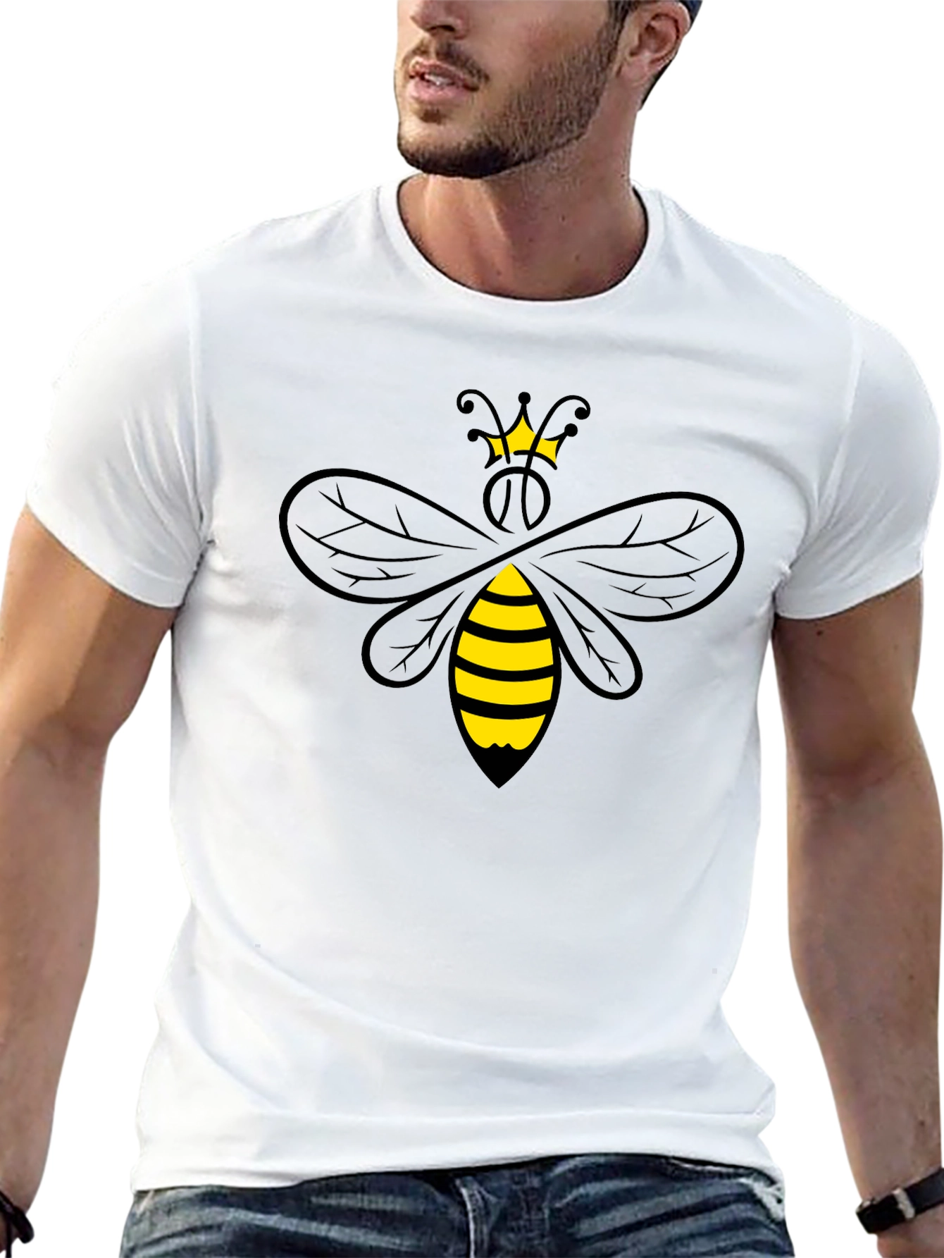 Queen Bee Graphic T-Shirt - Black Cotton Tee