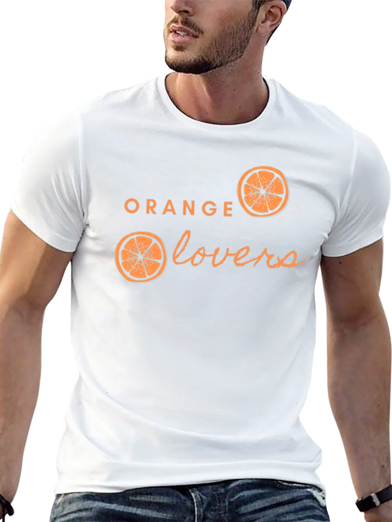 Orange Lovers Graphic T-Shirt - Black