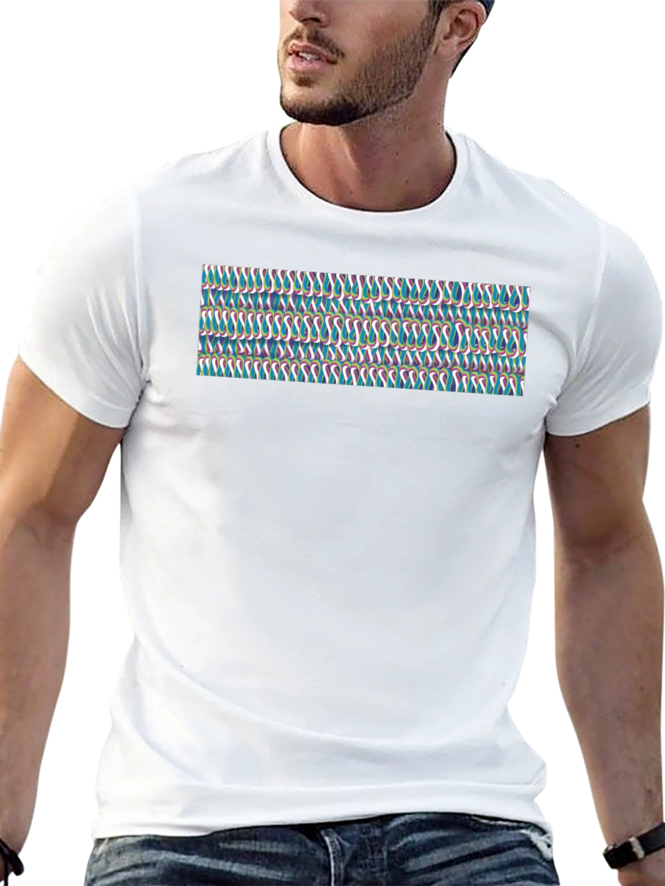 Patterned Graphic Tee - Trendy Casual Wear
