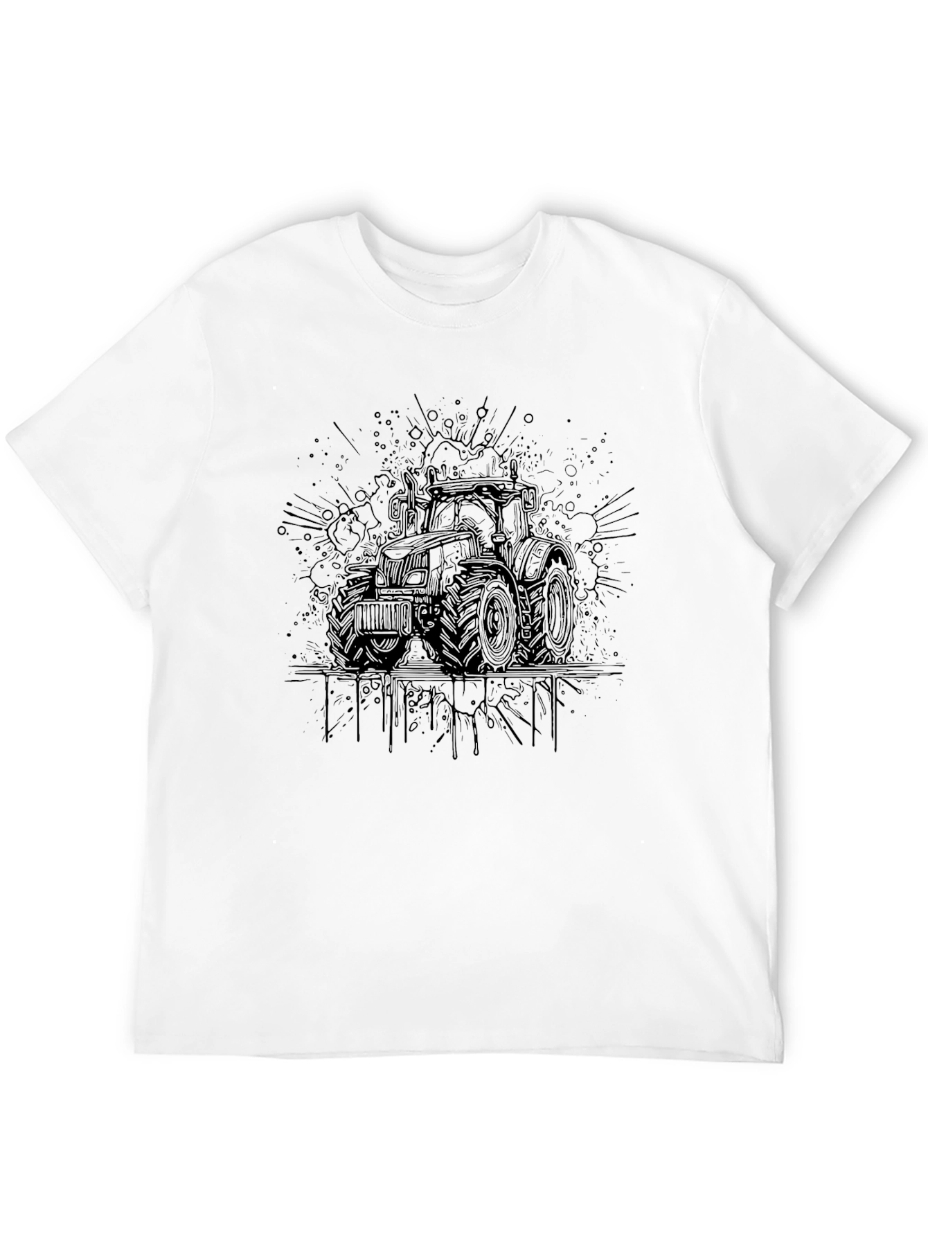 Black Tractor Graphic Tee
