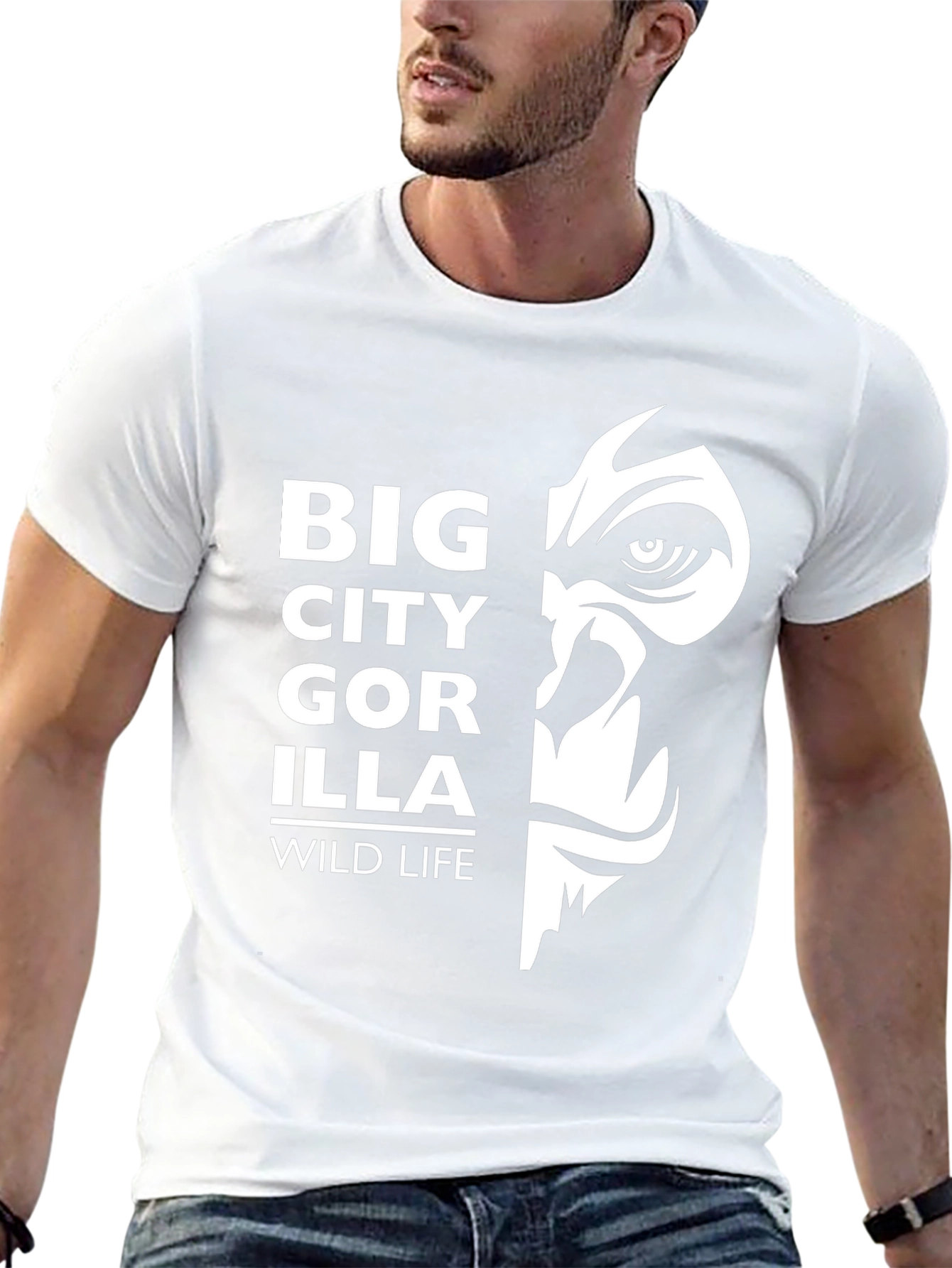 Big City Gorilla Wildlife T-Shirt - Black