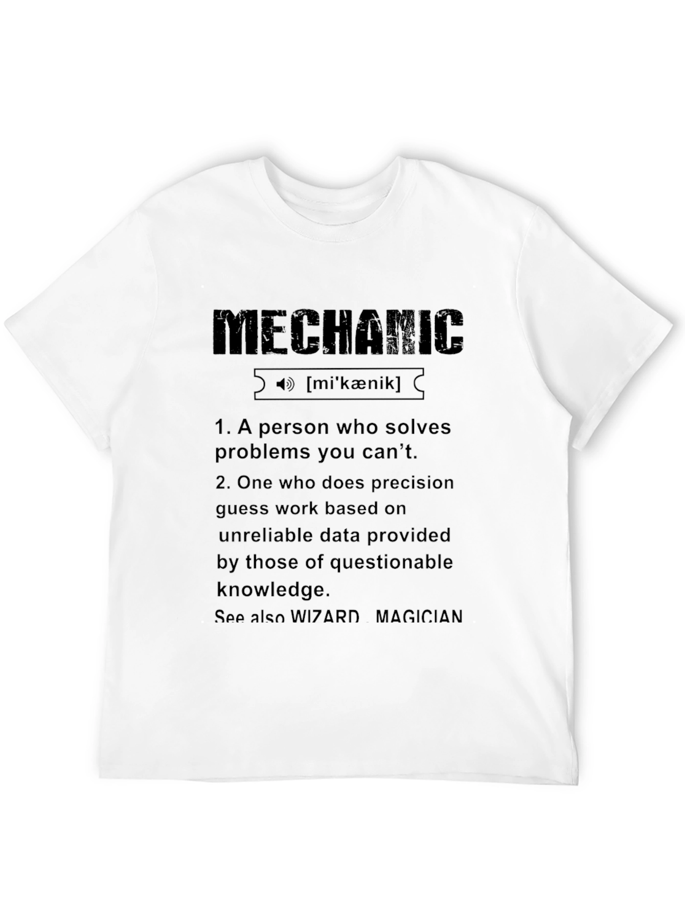 Mechanic Definition Black Graphic T-Shirt