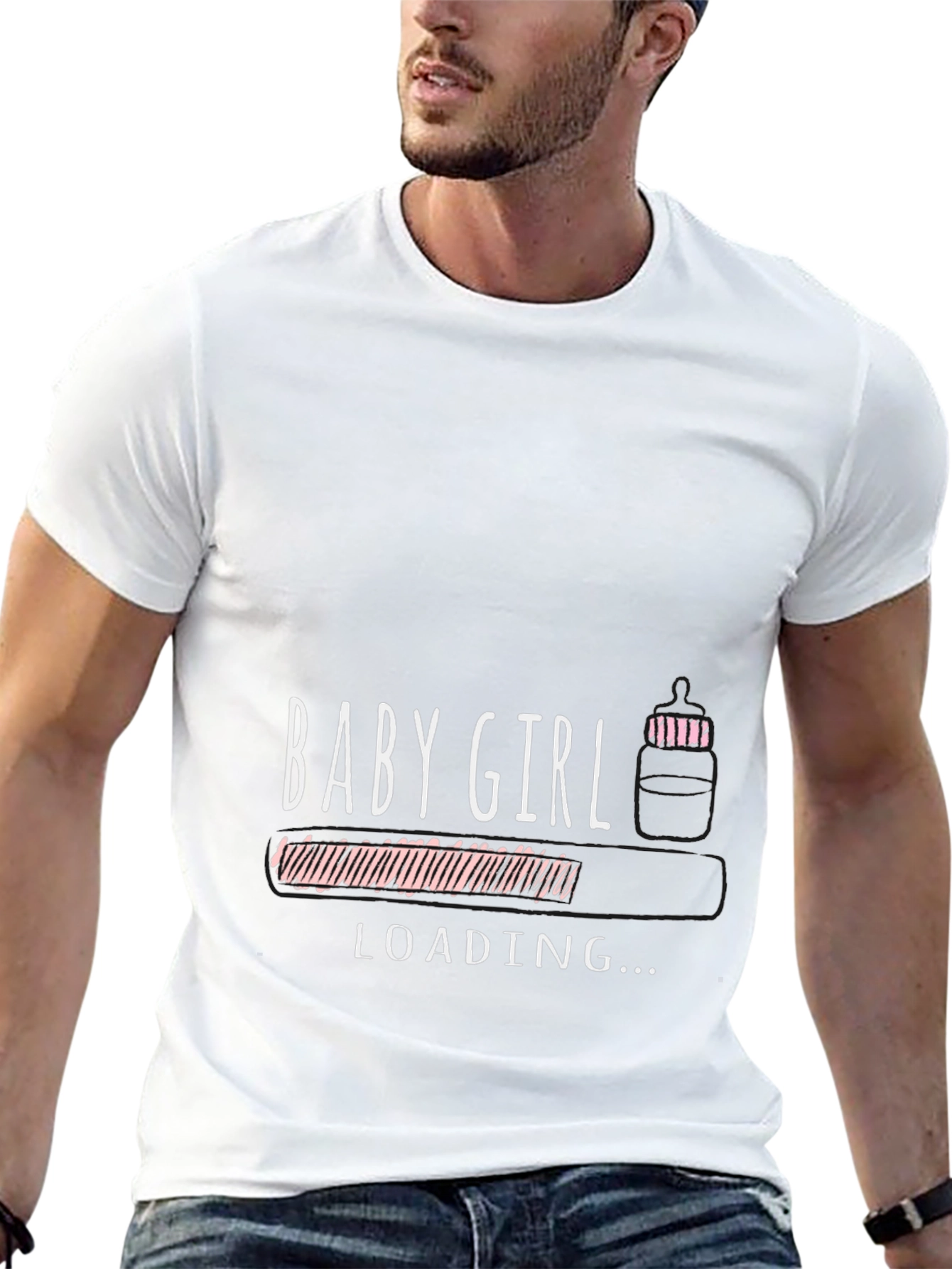 Baby Girl Loading T-Shirt - Expecting Mom Tee