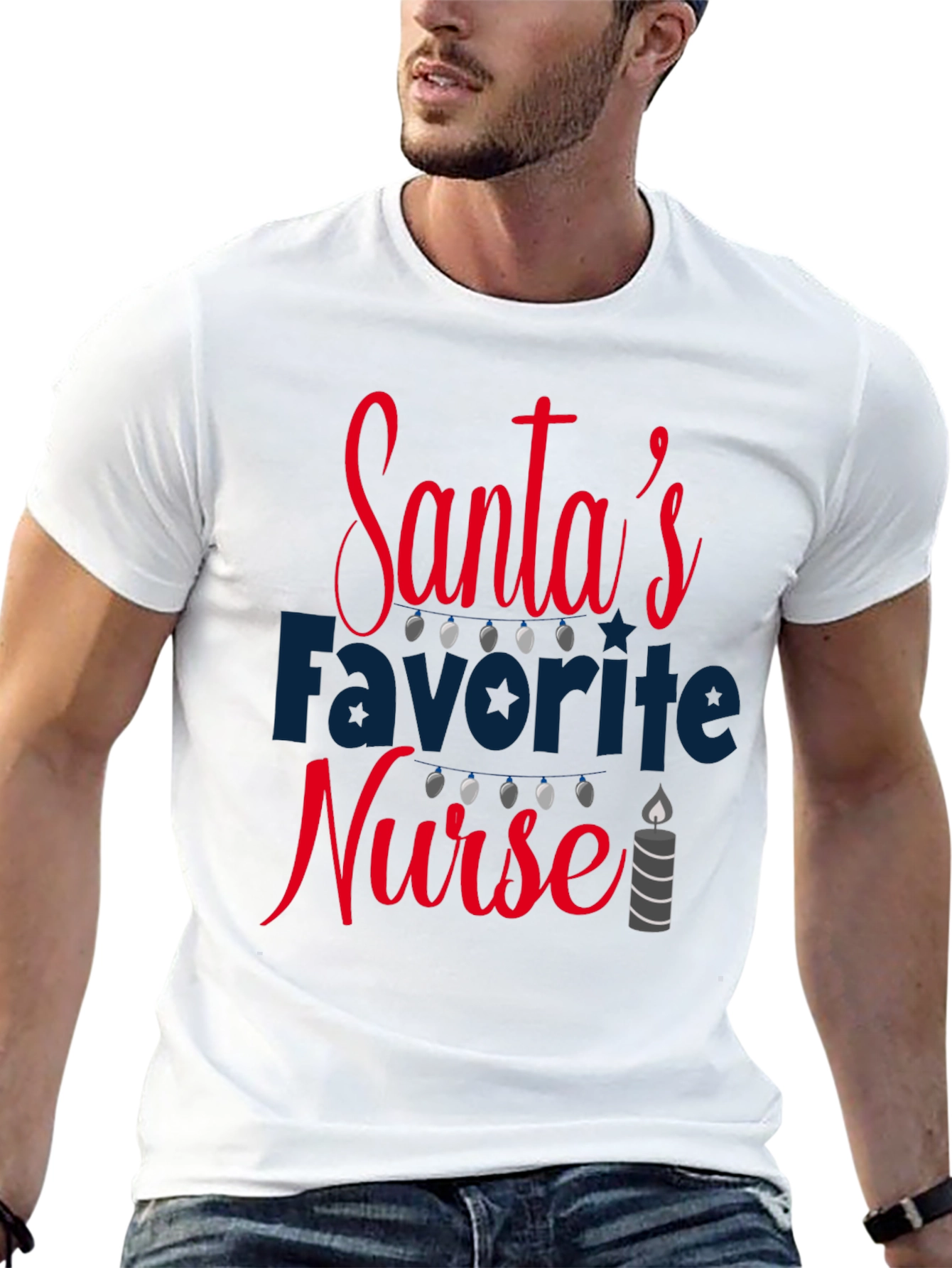 Santas Favorite Nurse Holiday Tee