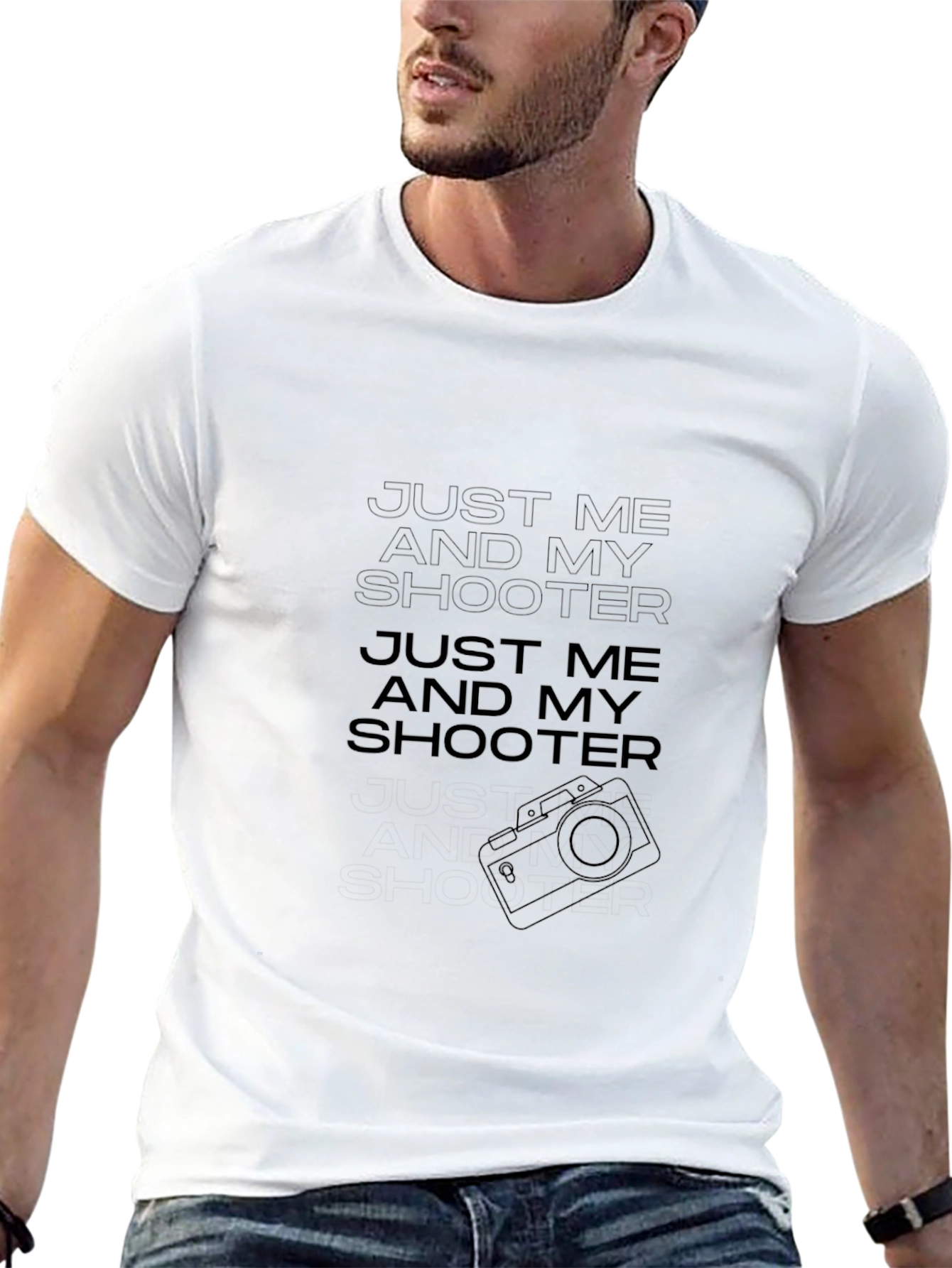 Just Me and My Shooter Black Graphic Tee